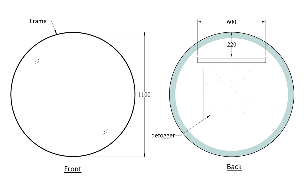Aspect-Framed-1100-Mirror-Series-One-Dimensions-Specifications