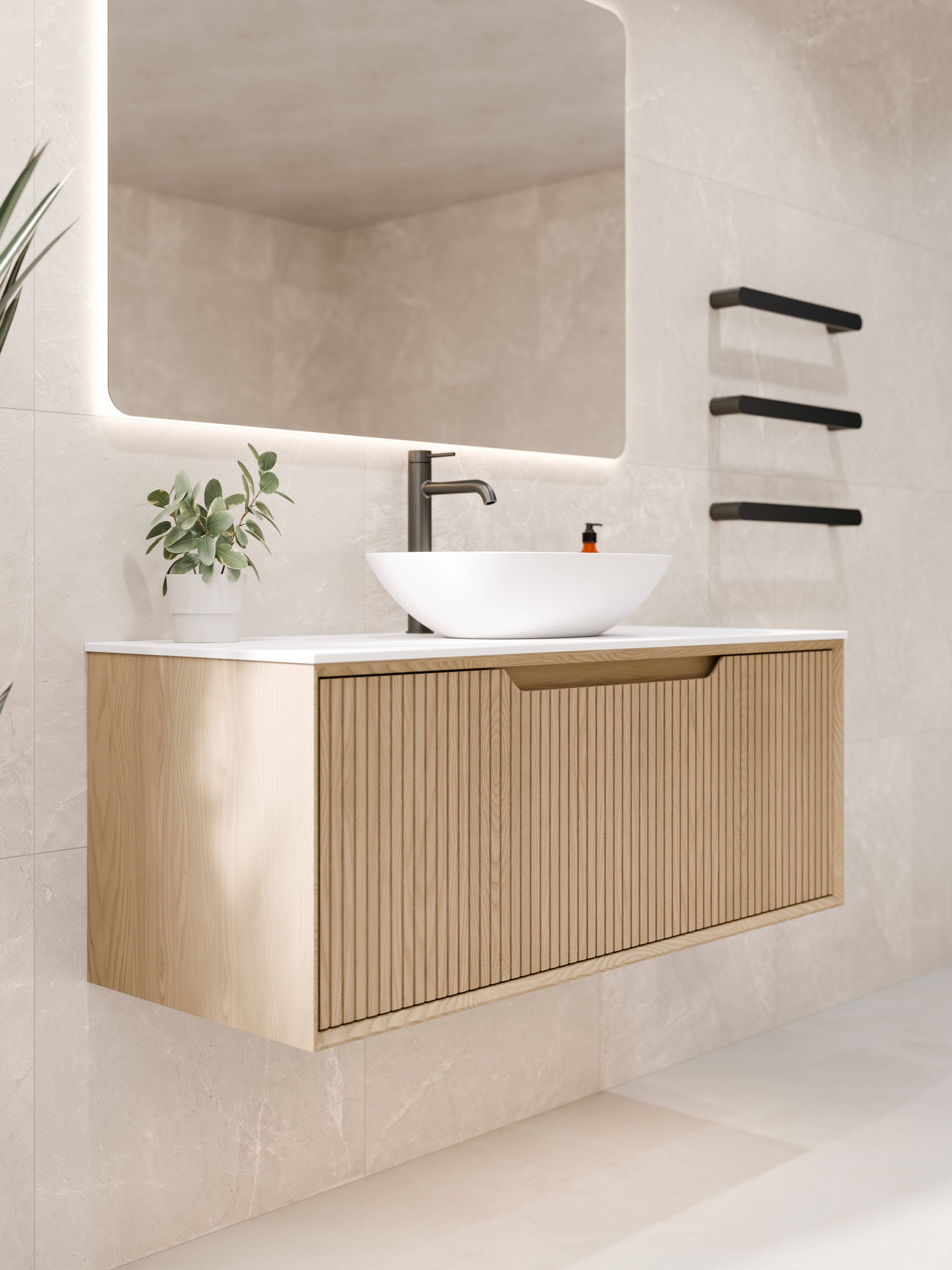 Code Aria 900 Vanity | Slab Top