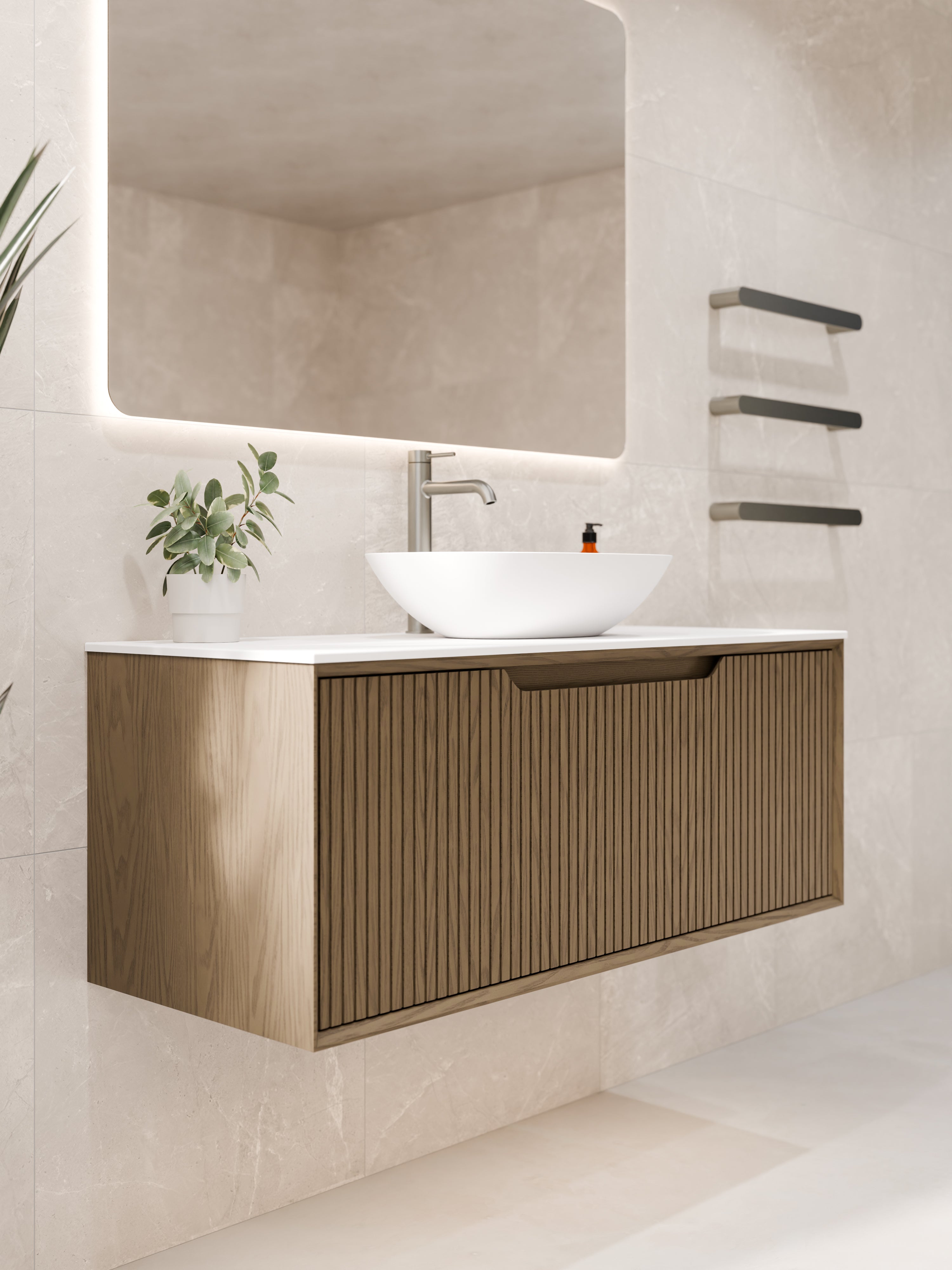 Code Aria 900 Vanity | Slab Top