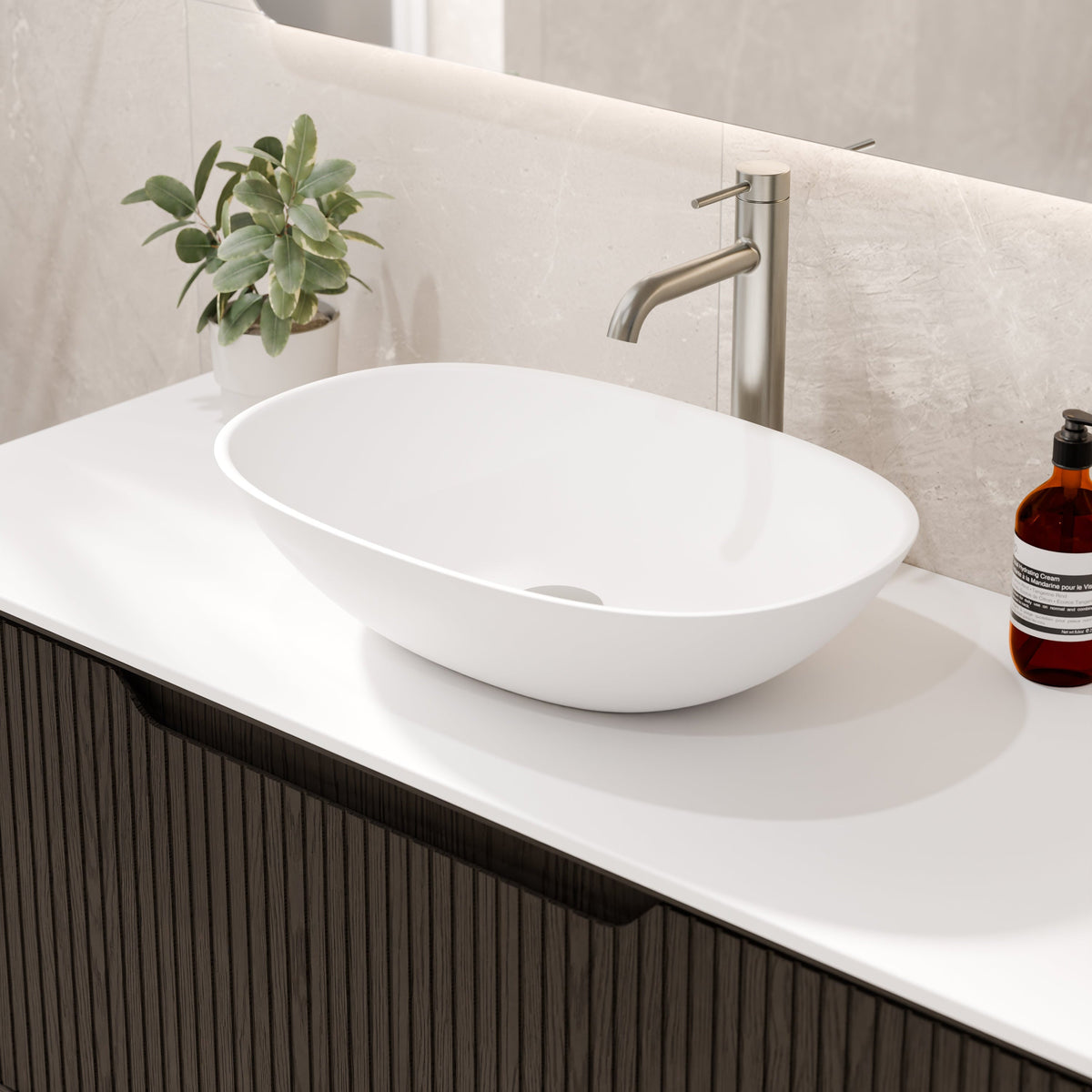 Aria 750 Vanity | Villastone Slab Top