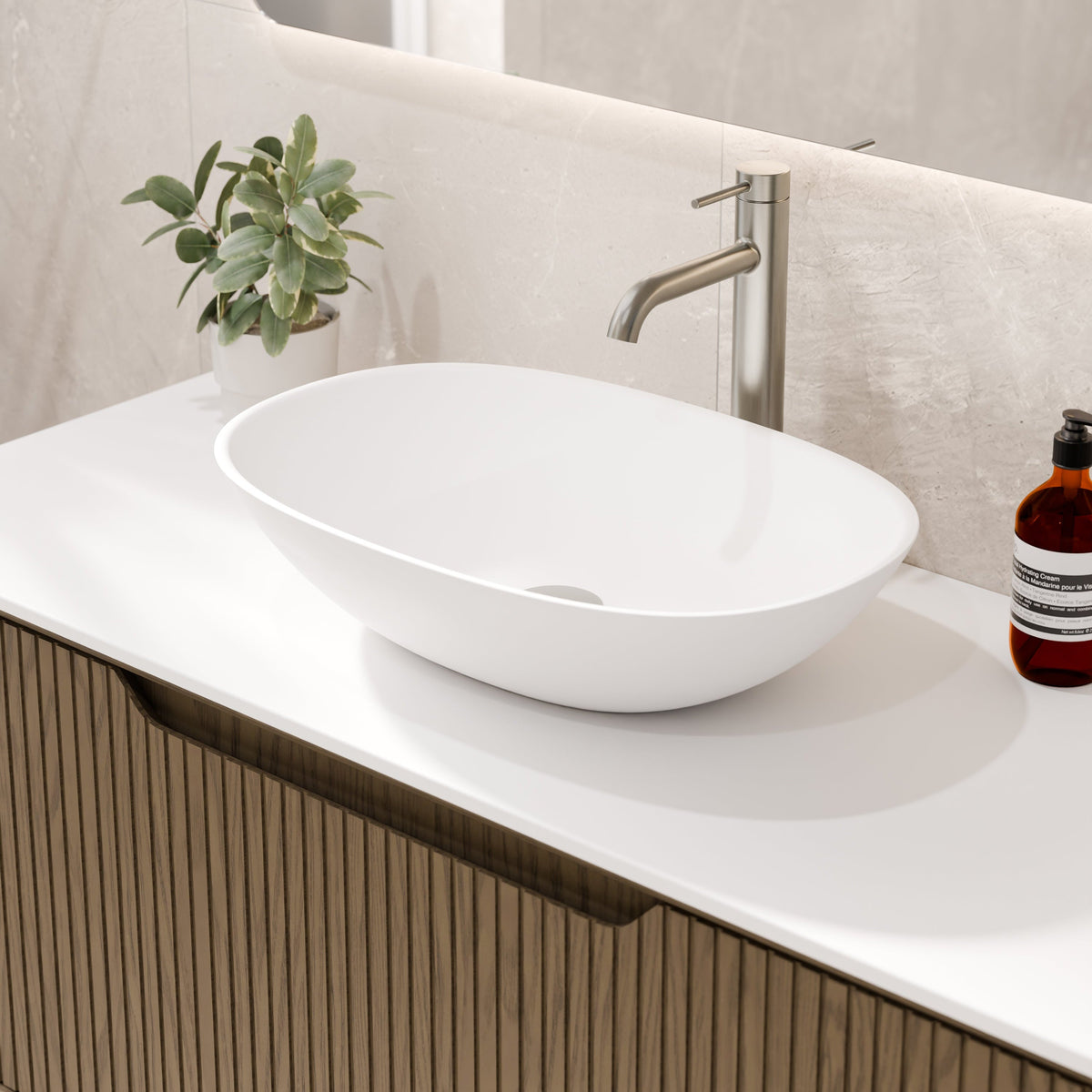 Aria 750 Vanity | Villastone Slab Top
