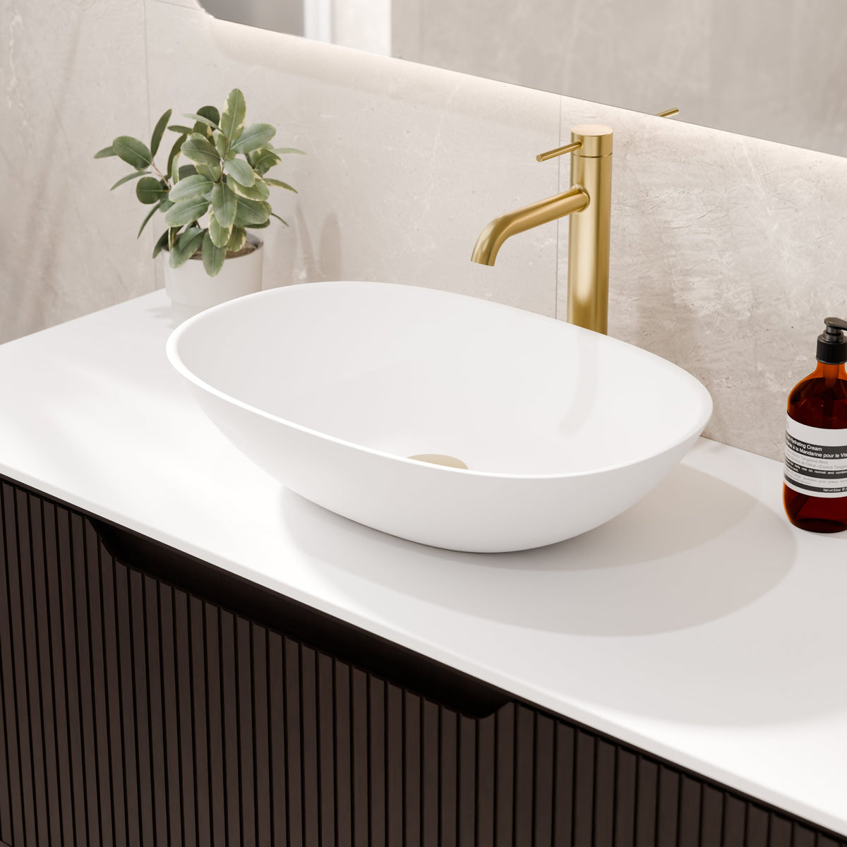 Aria 750 Vanity | Villastone Slab Top