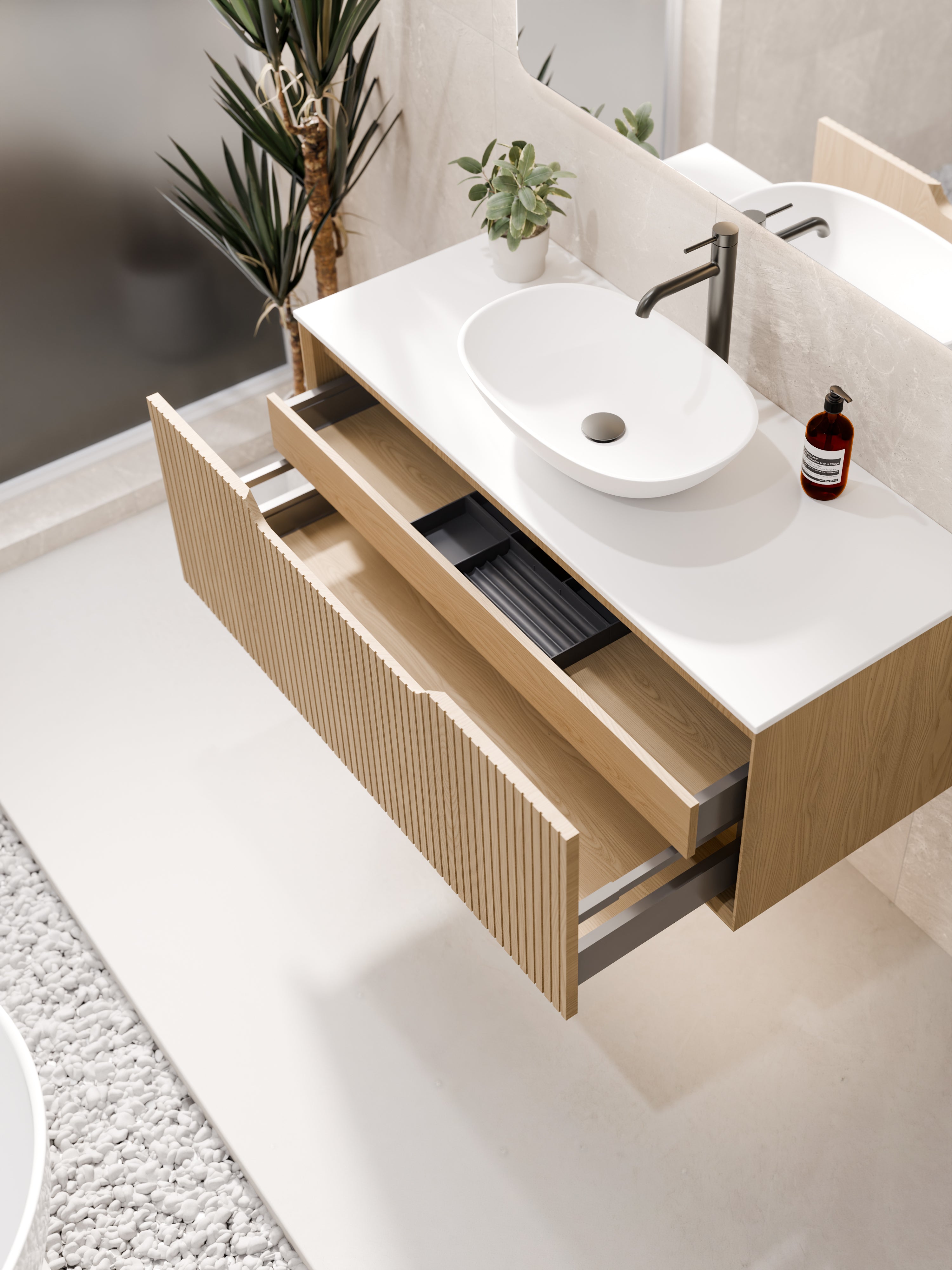 Code Aria 900 Vanity | Slab Top