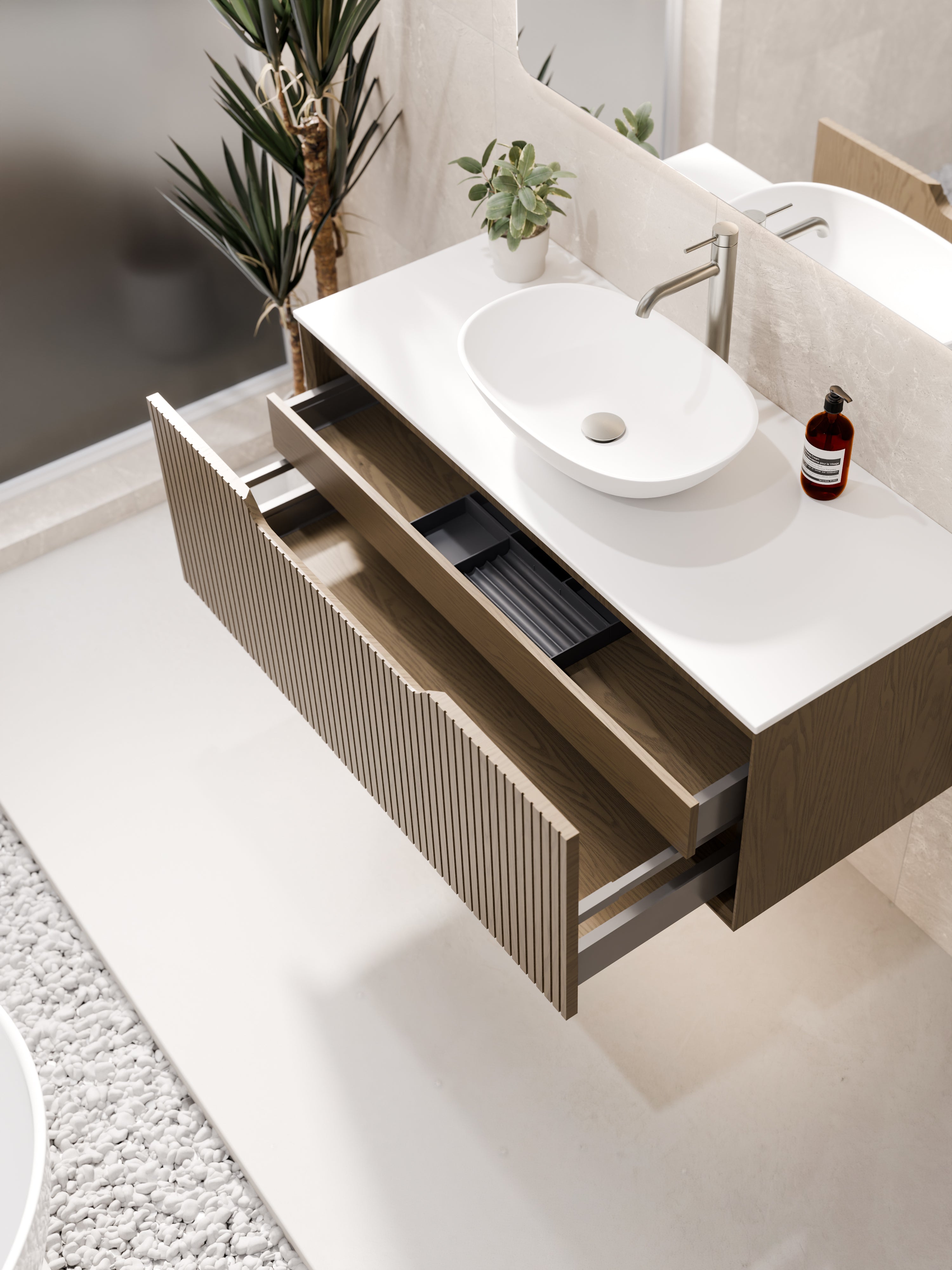 Code Aria 900 Vanity | Slab Top