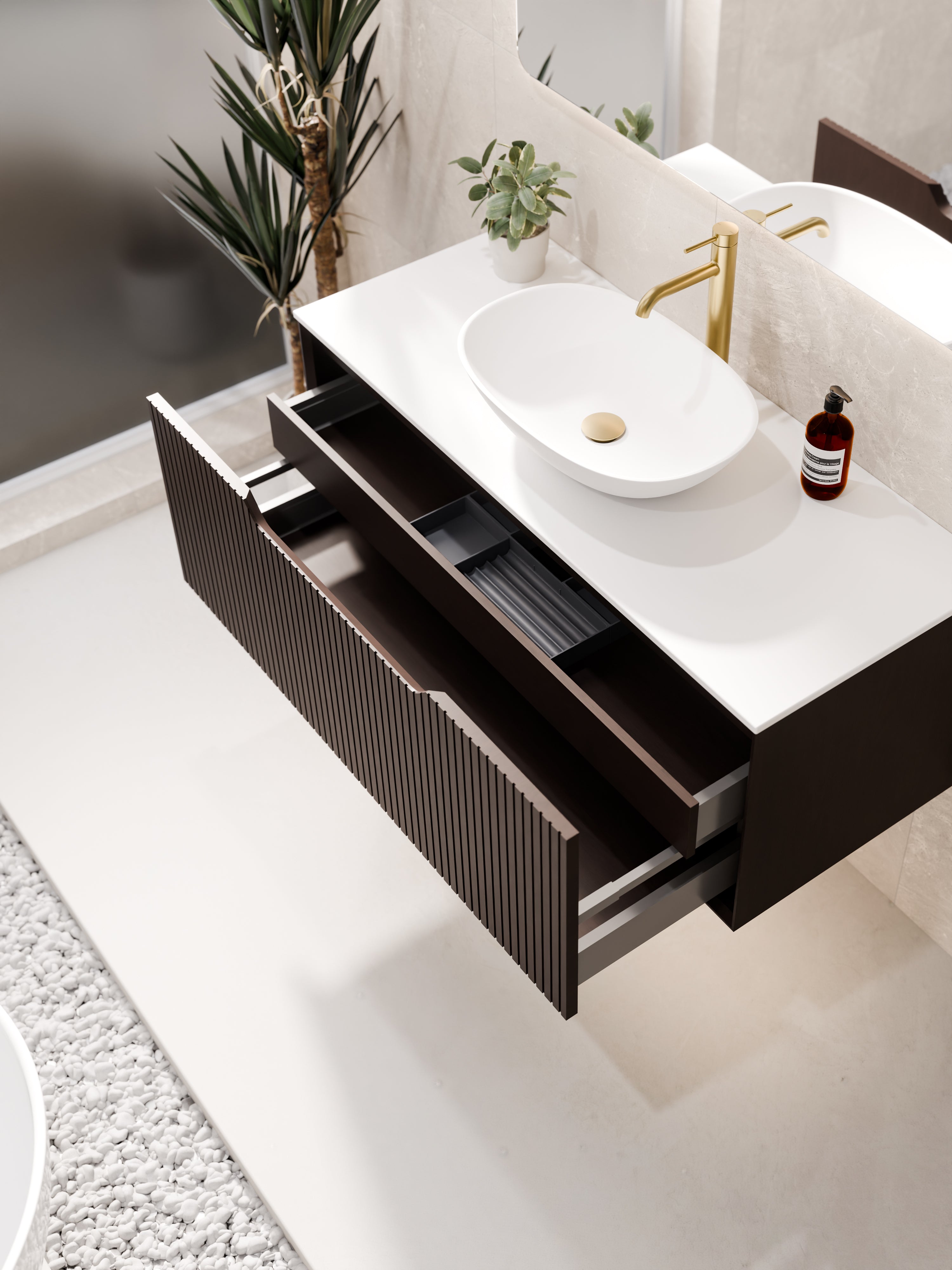 Code Aria 900 Vanity | Slab Top