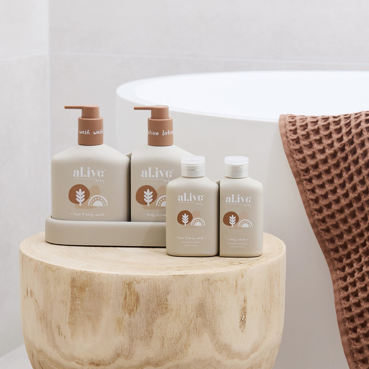Al.ive Little Traveller Calming Oatmeal Wash & Lotion Travel Pack