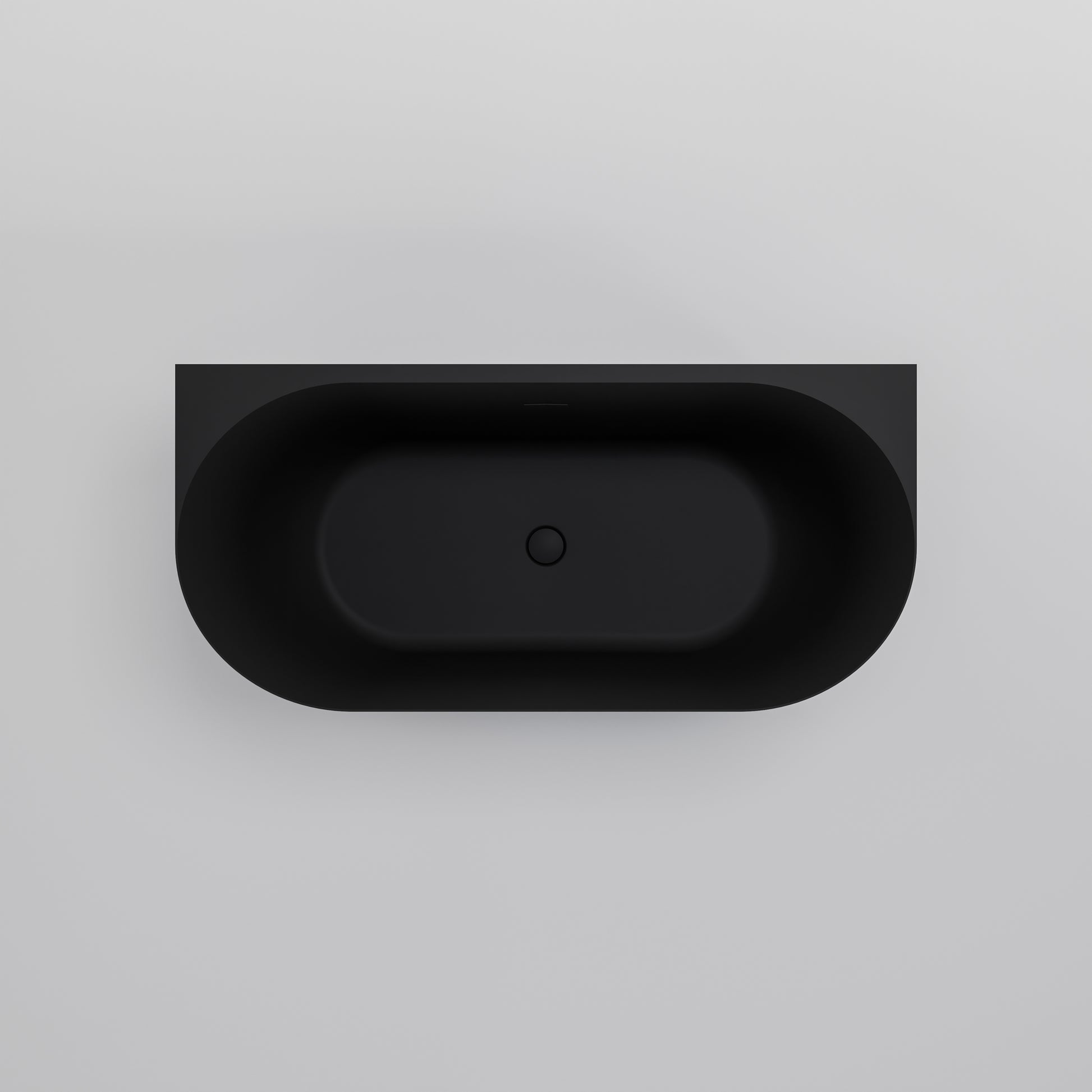 code-arc-1600-back-to-wall-acrylic-bath-matte-black-top-view