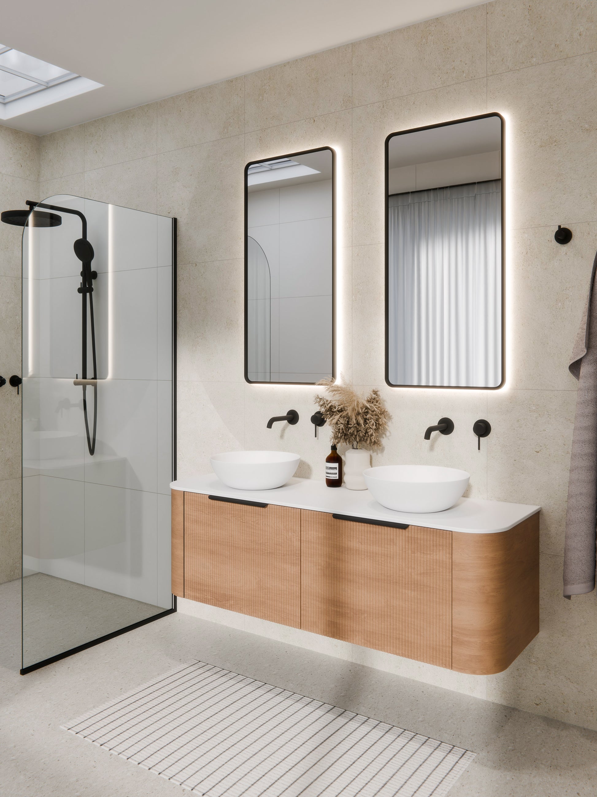 aura-rectangle-framed-mirror-with-led-in-matte-black-bathroom-setting-render
