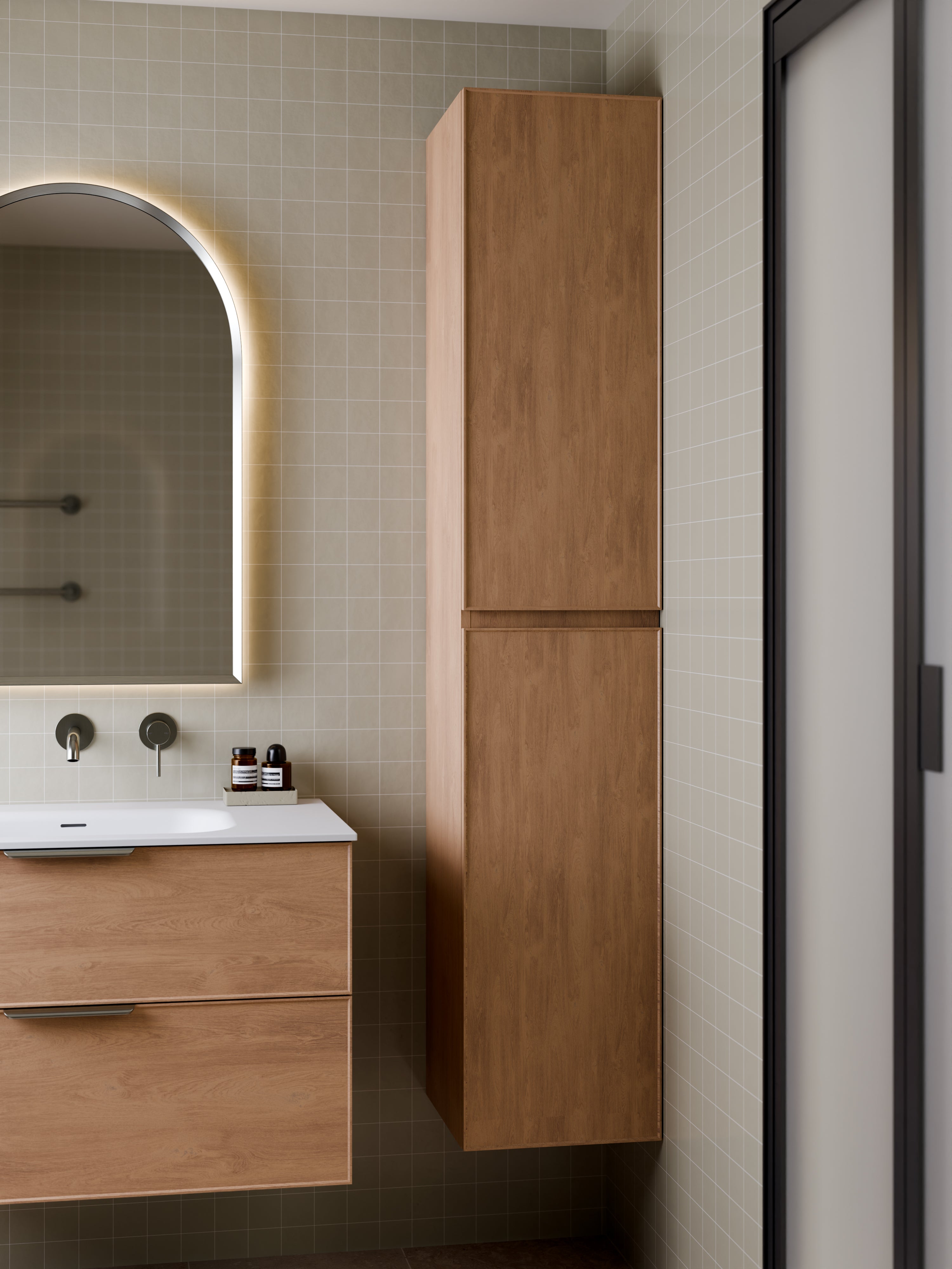 lineare-axel-tower-cabinet-devon-oak