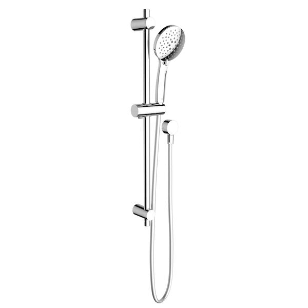 Caroma Basis Round Rail Shower - Chrome