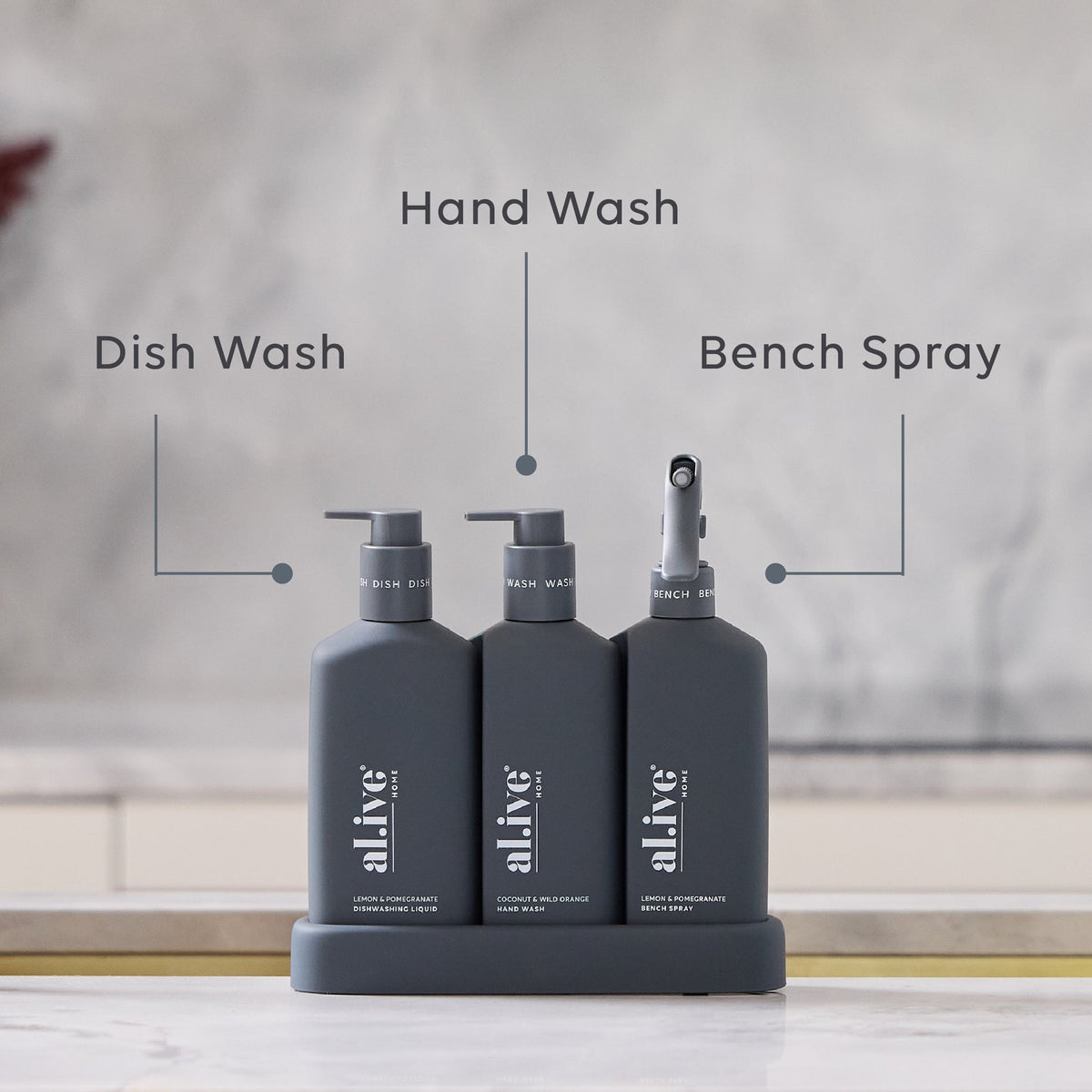 Al.ive Kitchen Trio Limited Edition - Lemon & Pomegranate + Coconut & Wild Orange