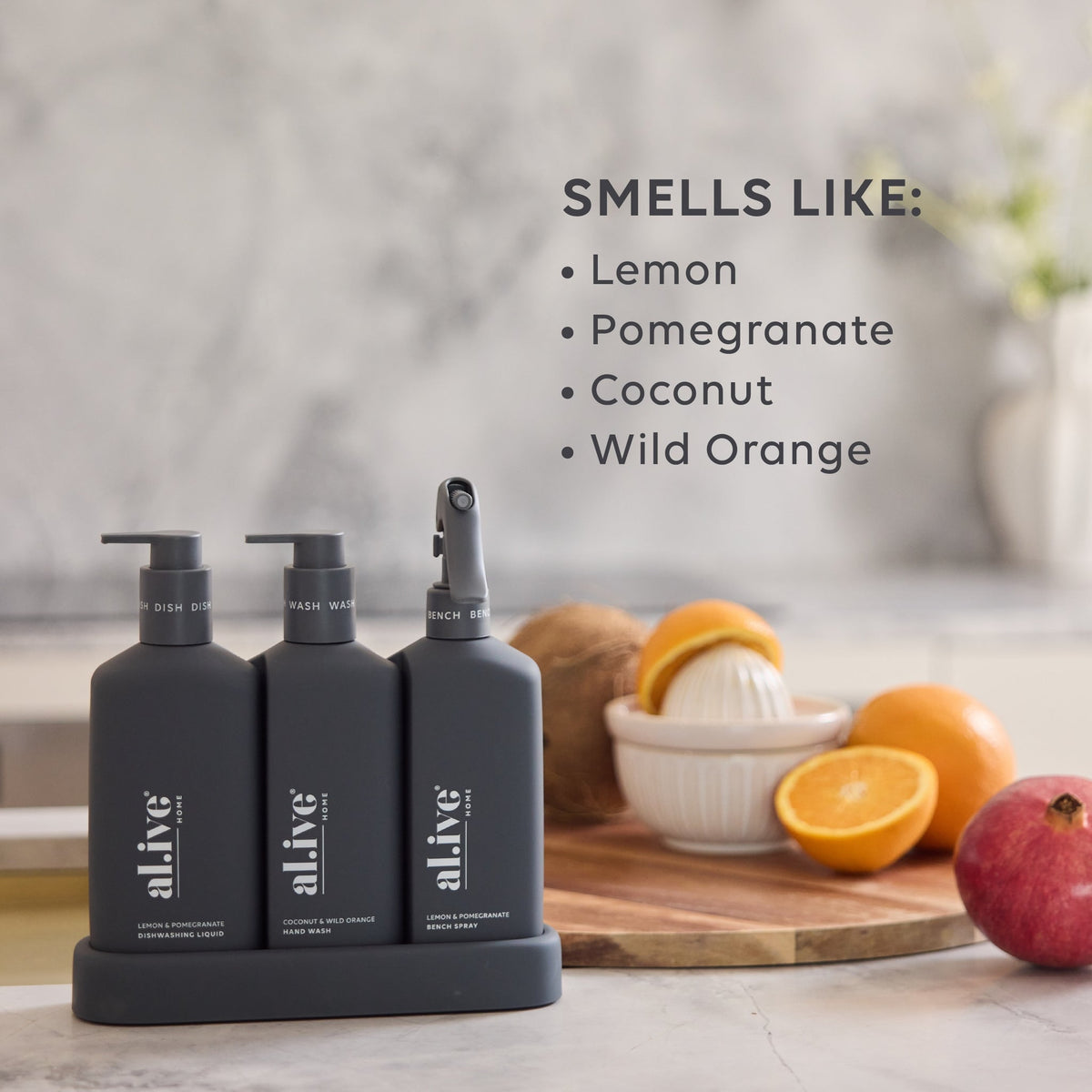 Al.ive Kitchen Trio Limited Edition - Lemon & Pomegranate + Coconut & Wild Orange
