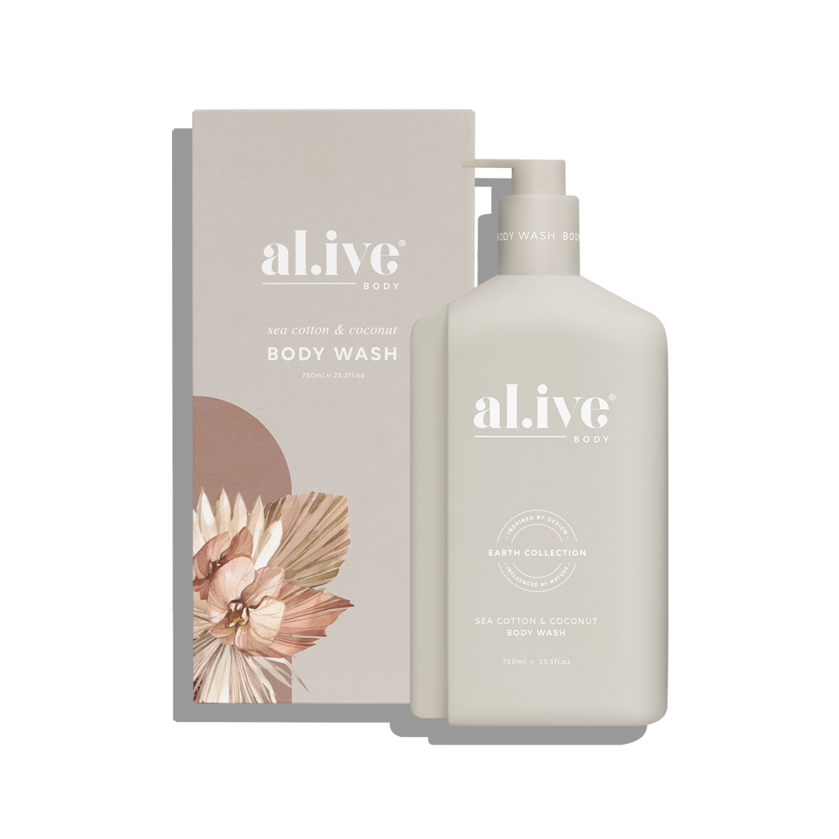 al.ive body Body Wash Sea Cotton & Coconut 750ml bottle
