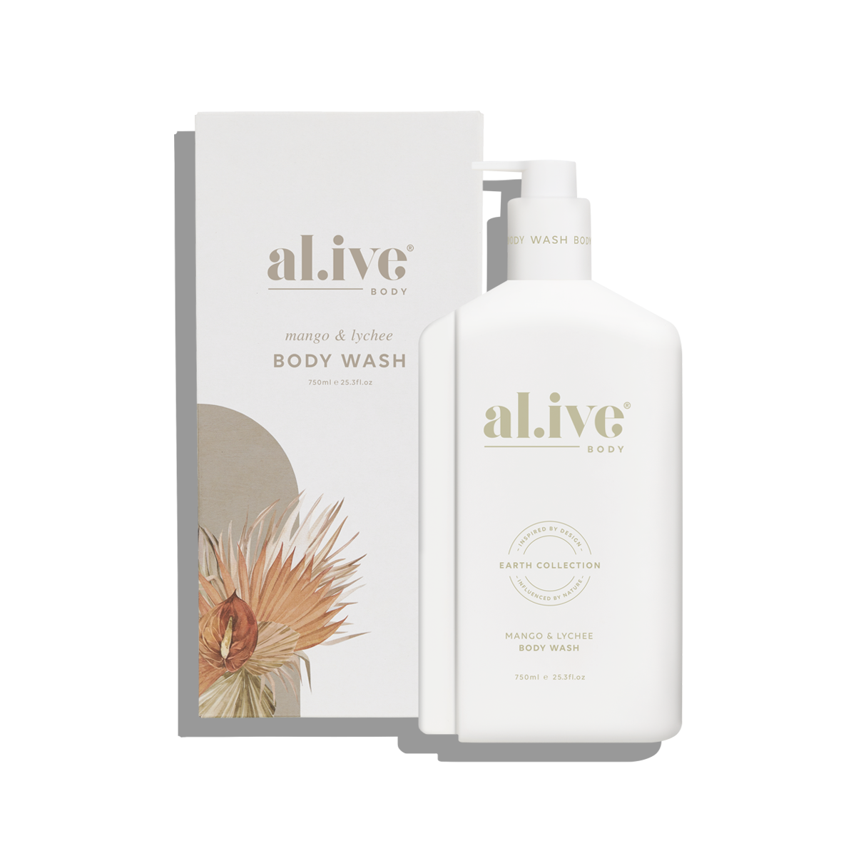 al.ive body Body Wash Mango & Lychee 750ml bottle