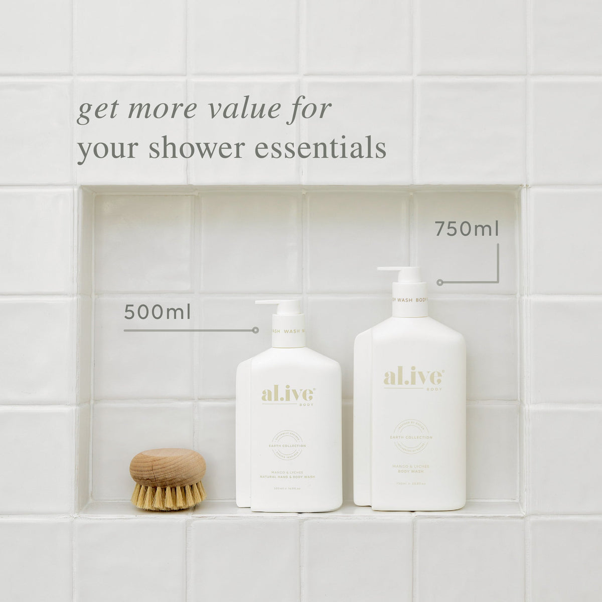 al.ive body Body Wash Mango & Lychee - lifestyle shot