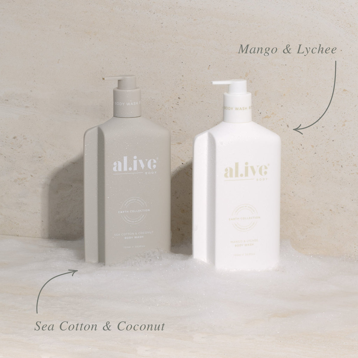 al.ive body Body Wash Mango & Lychee - lifestyle shot