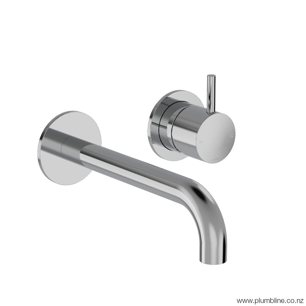 Plumbline Buddy Wall Mixer And Spout With Fixed Centres - Chrome