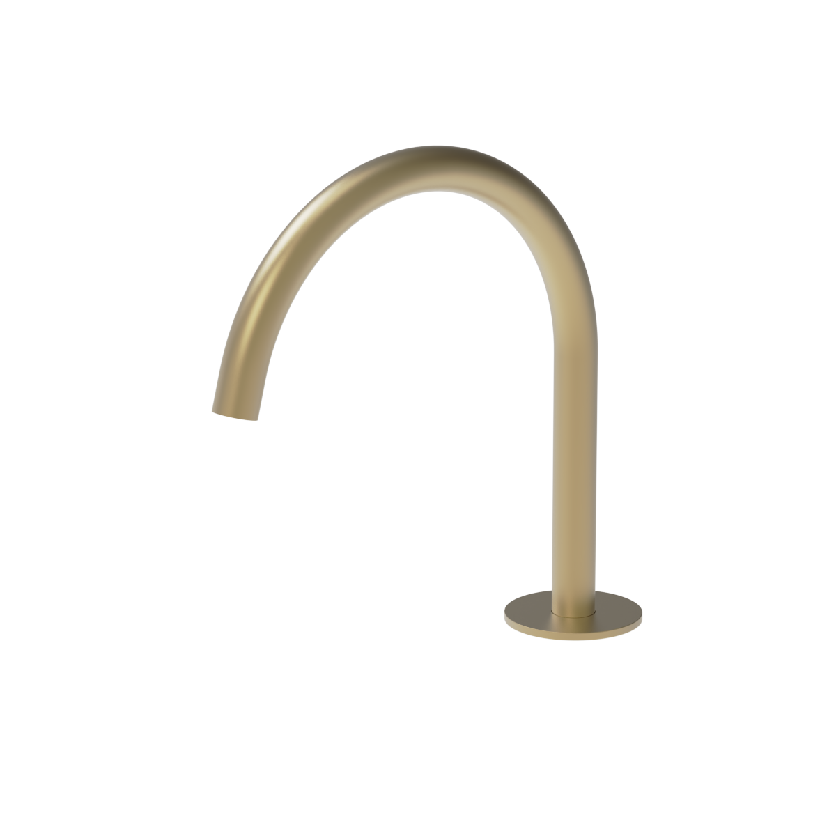 Plumbline Buddy Round Deck Mount Spout - Matt Champagne PVD