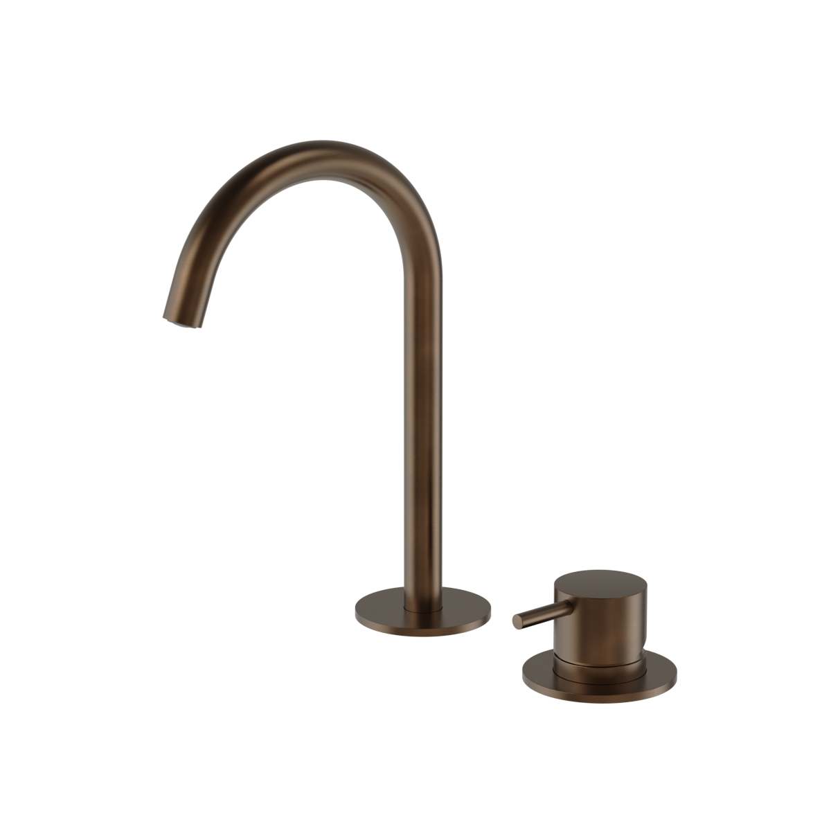Plumbline Buddy Small Round 2 Hole Mixer - Aged Brass Organic