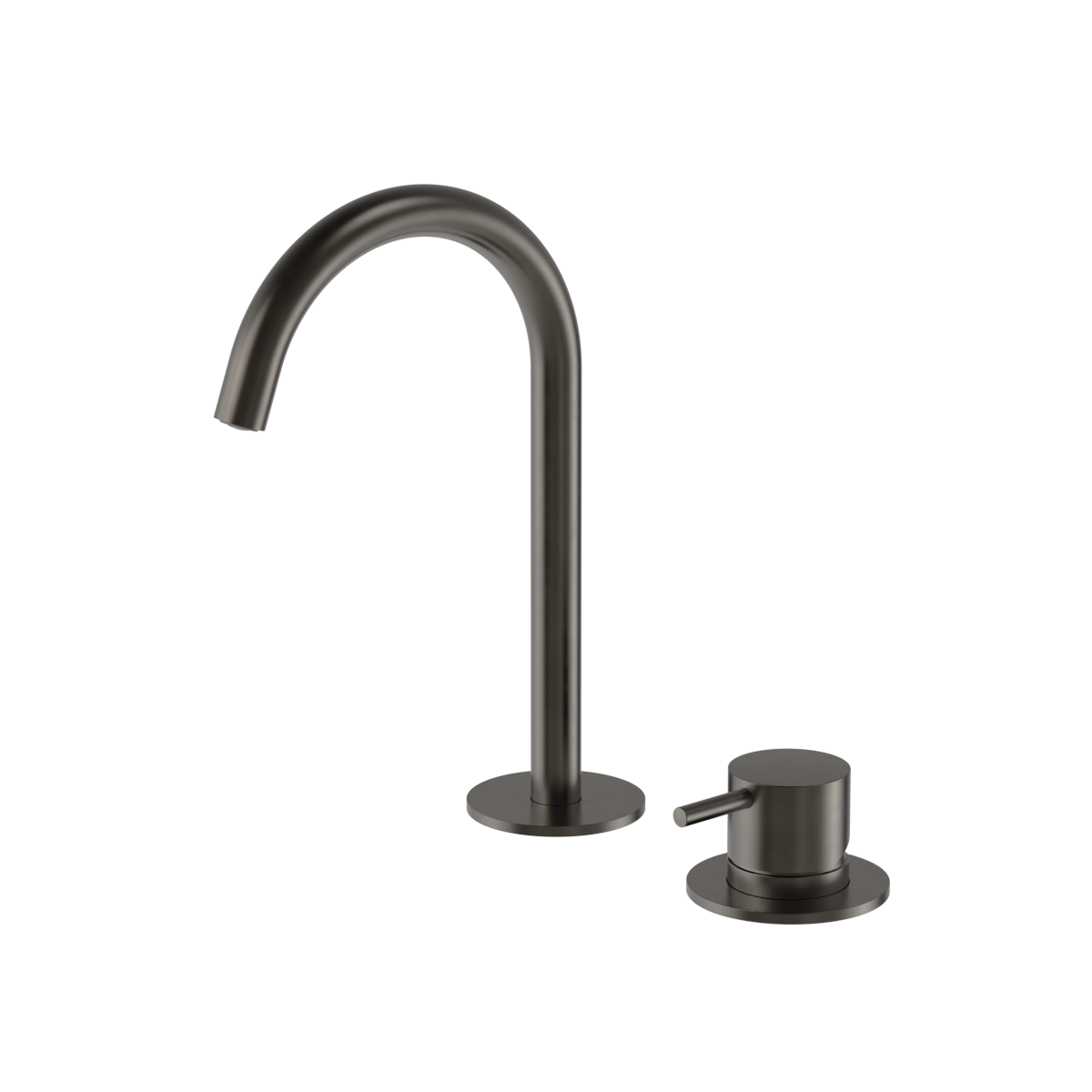 Plumbline Buddy Small Round 2 Hole Mixer - Aged Iron / Gunmetal