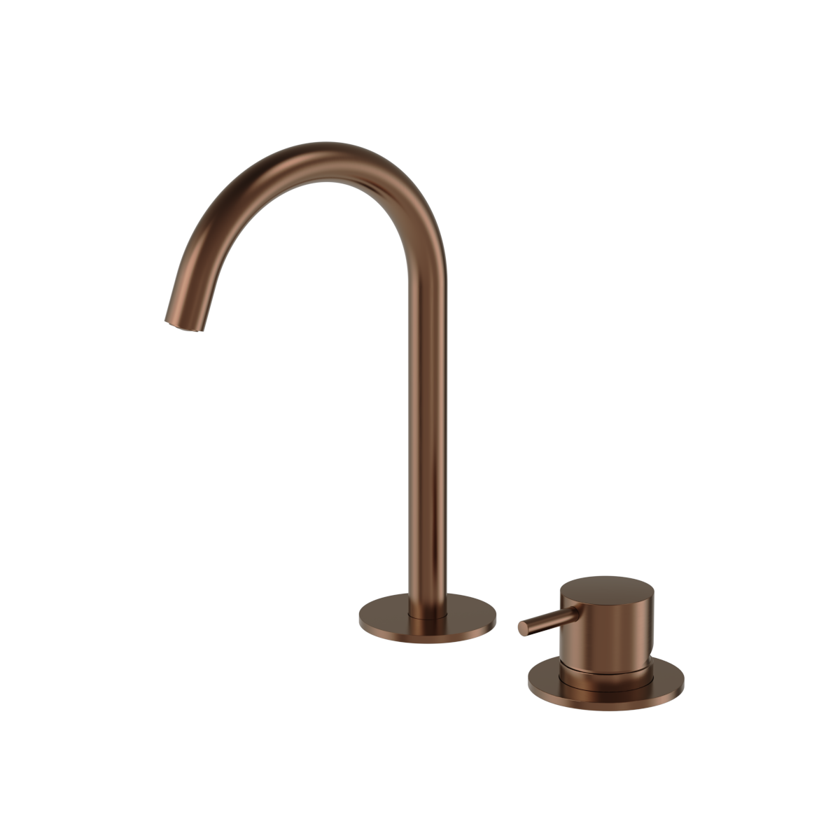 Plumbline Buddy Small Round 2 Hole Mixer - Brushed Bronze PVD