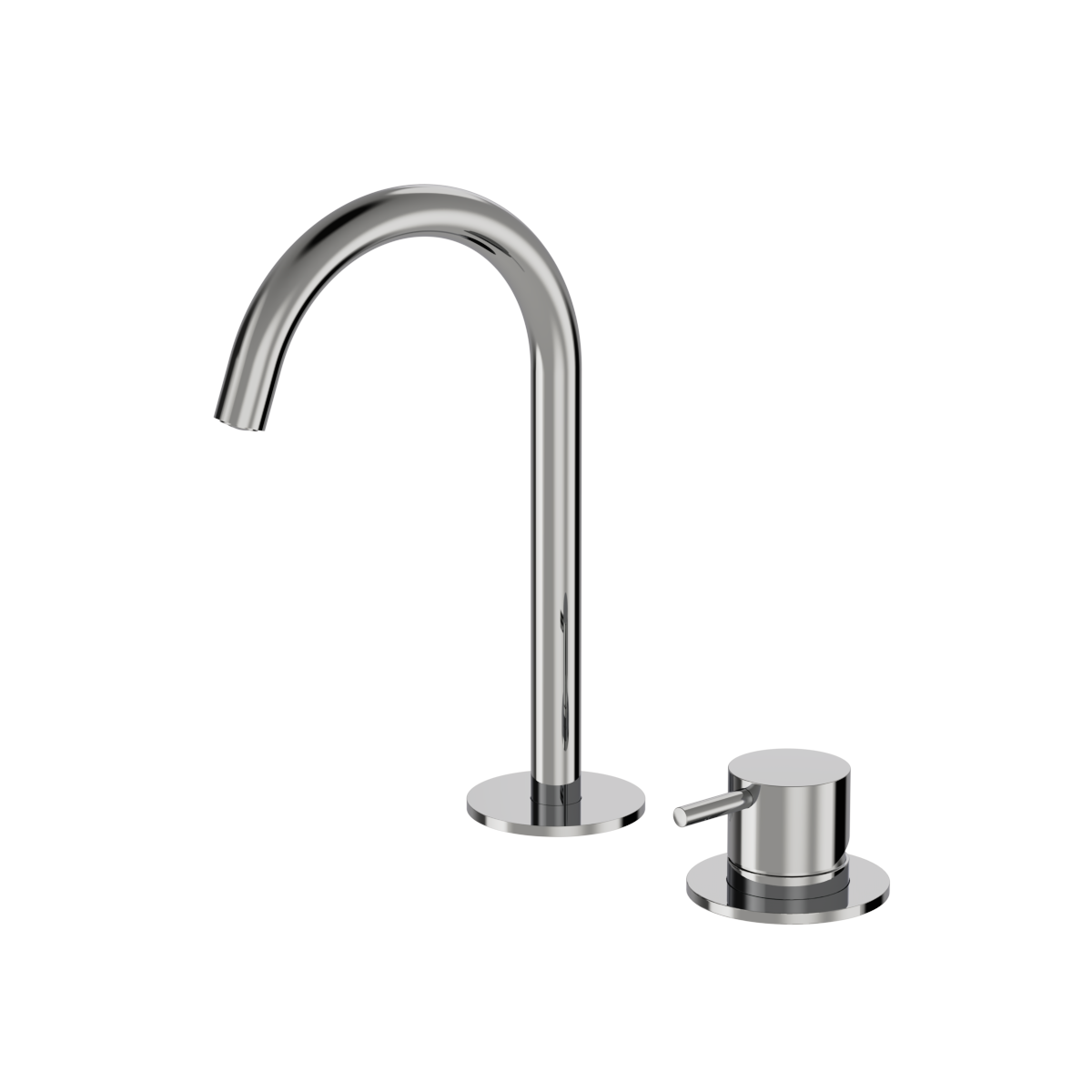 Plumbline Buddy Small Round 2 Hole Mixer - Chrome