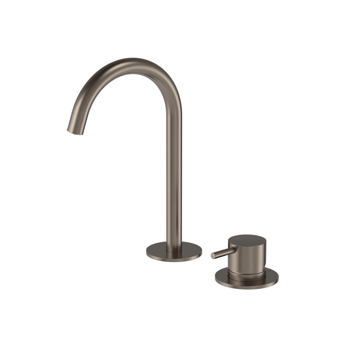 Plumbline Buddy Small Round 2 Hole Mixer - Brushed Nickel