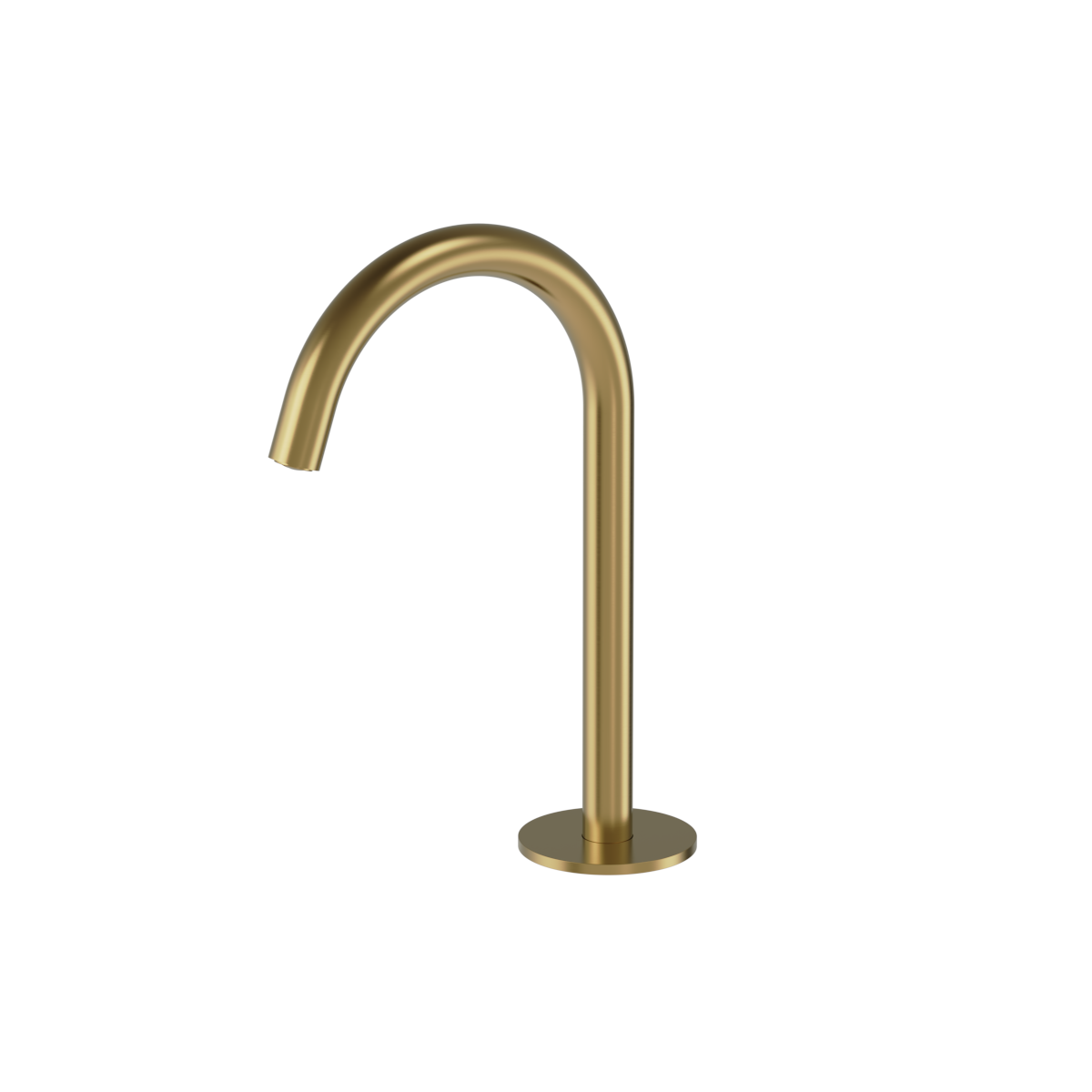 Plumbline Buddy Round Deck Mount Small Spout - Brushed Brass PVD
