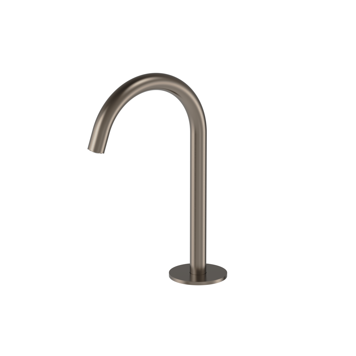 Plumbline Buddy Round Deck Mount Small Spout - Brushed Nickel