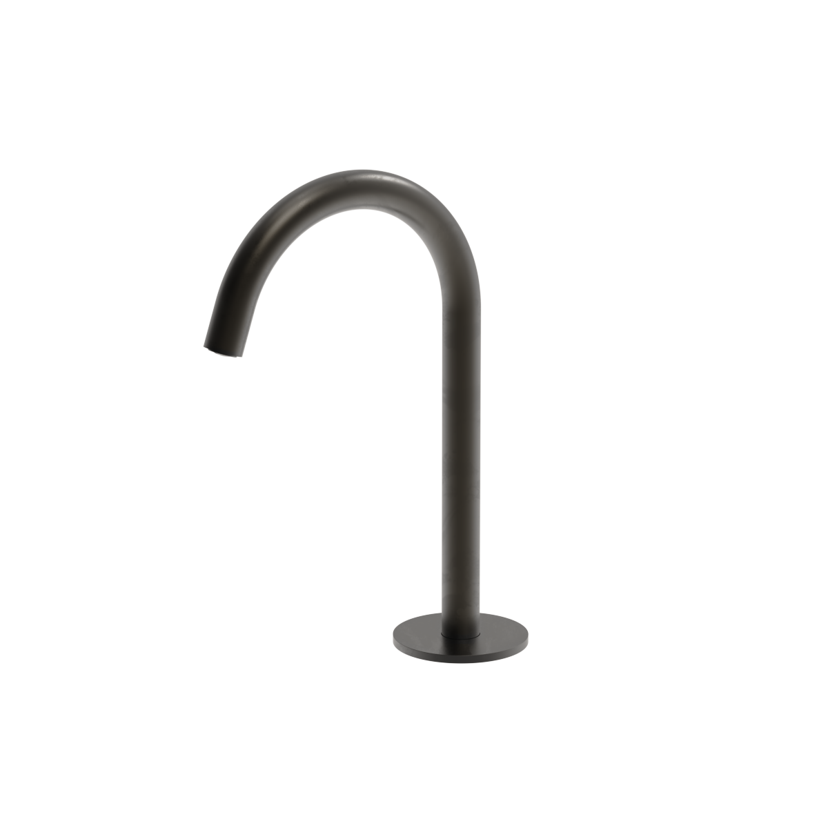 Plumbline Buddy Round Deck Mount Small Spout - Matt Gunmetal PVD