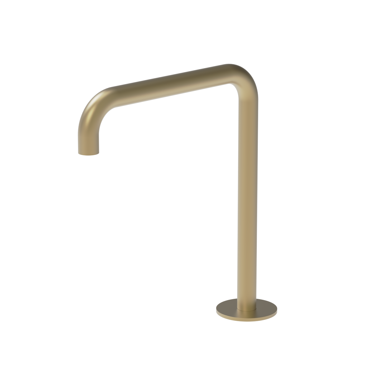 Plumbline Buddy Square Deck Mount High Spout - Matt Champagne PVD
