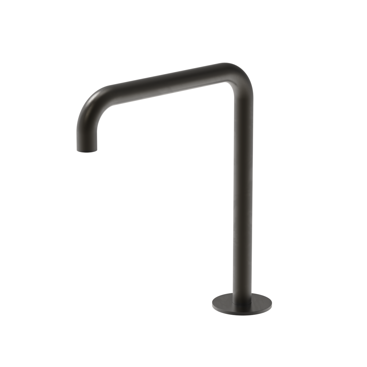 Plumbline Buddy Square Deck Mount High Spout - Matt Gunmetal PVD
