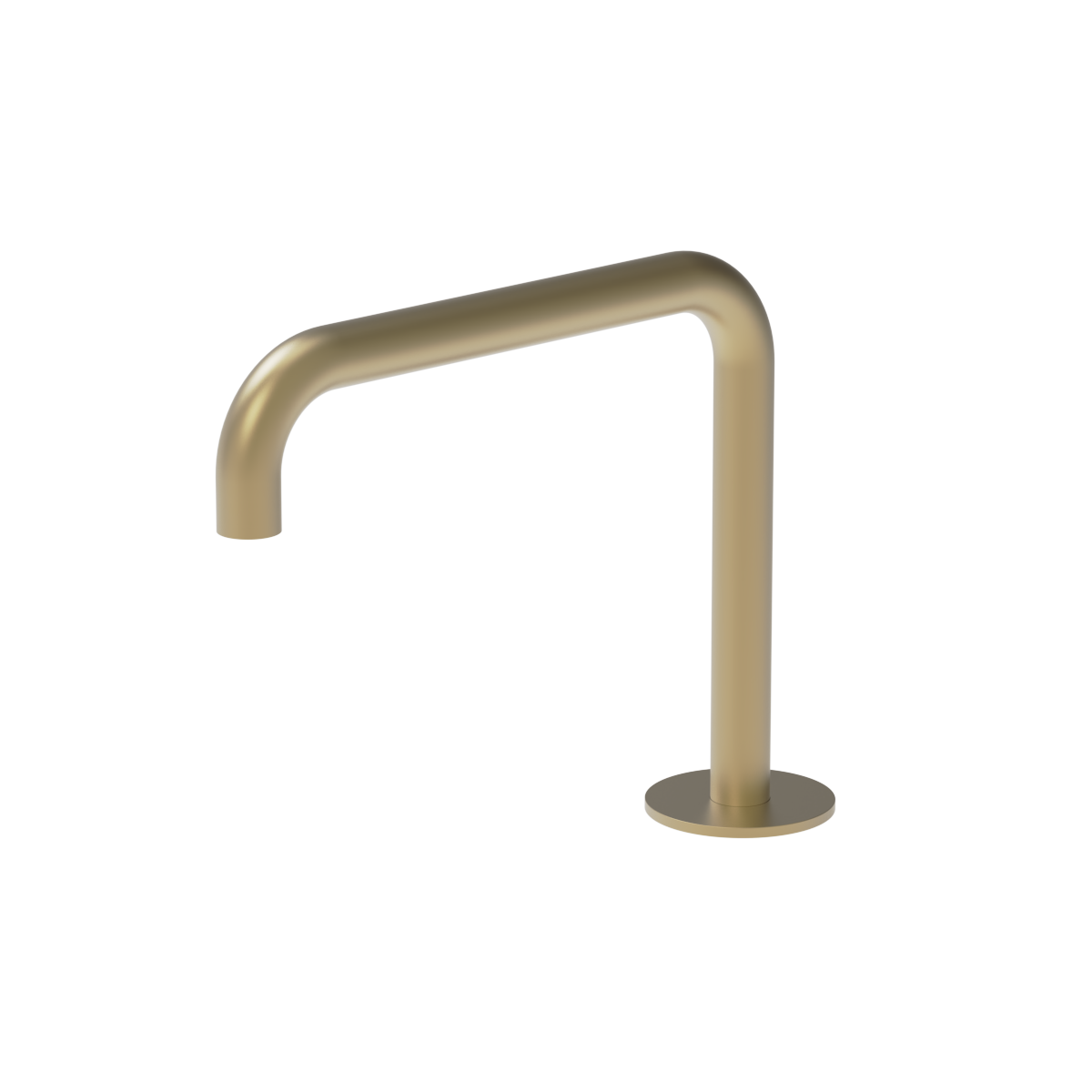 Plumbline Buddy Square Deck Mount Spout - Matt Champagne PVD
