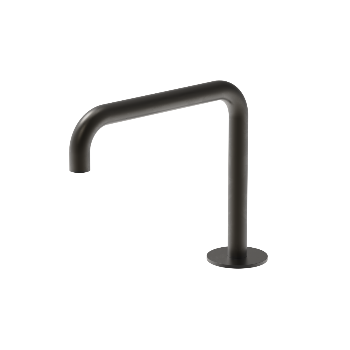 Plumbline Buddy Square Deck Mount Spout - Matt Gunmetal PVD