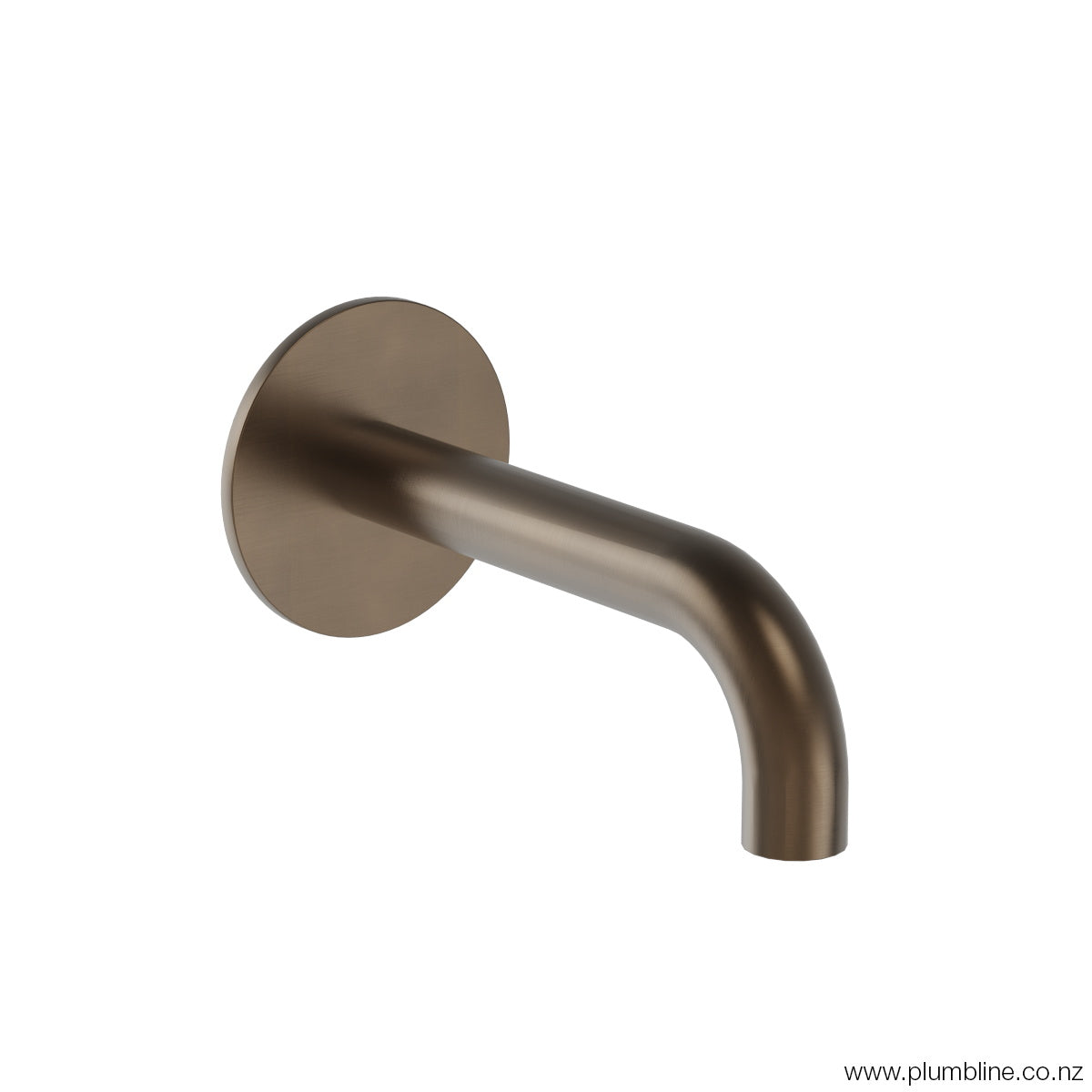 Plumbline Buddy Wall Mount Bath Spout 120mm - Aged Brass Organic