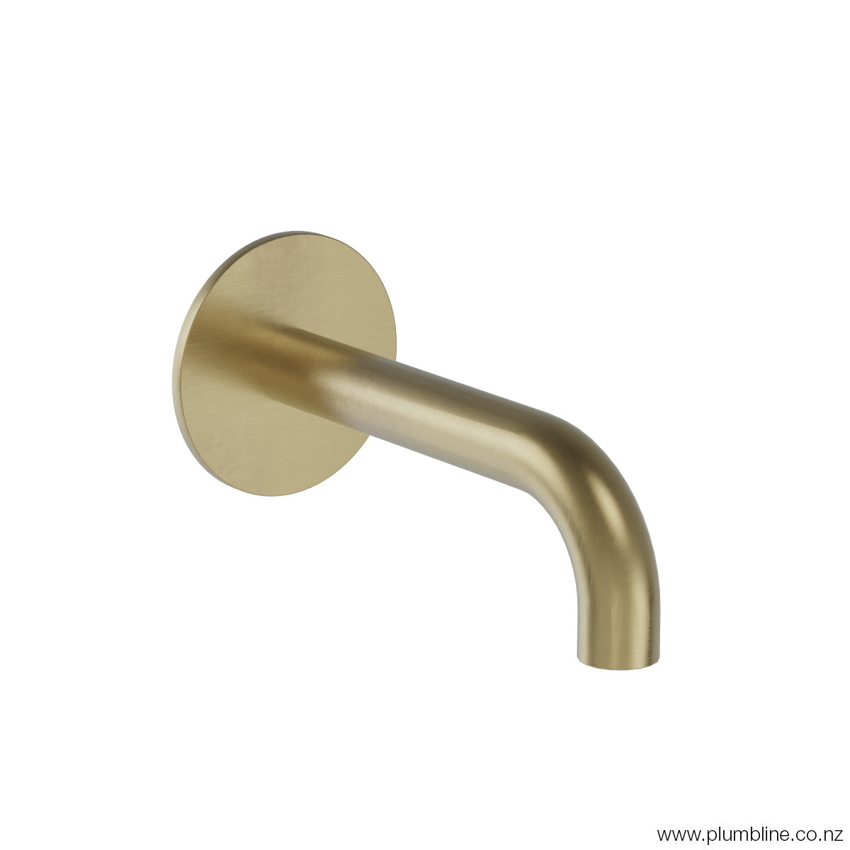 Plumbline Buddy Wall Mount Bath Spout 120mm - Brushed Brass Organic