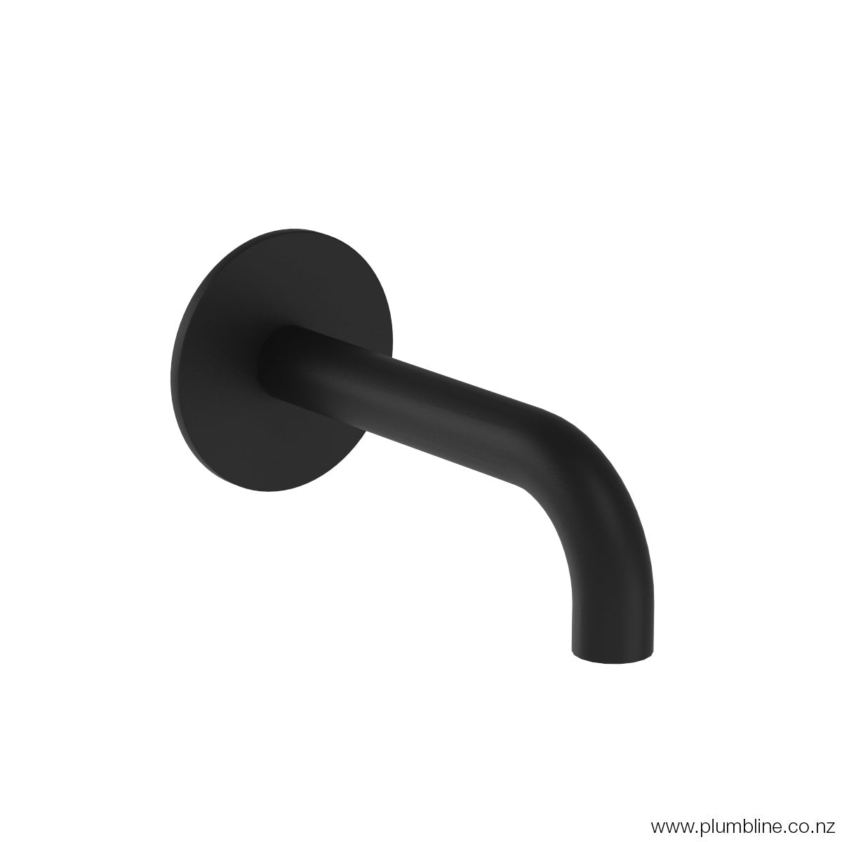 Plumbline Buddy Wall Mount Bath Spout 120mm - Matt Black