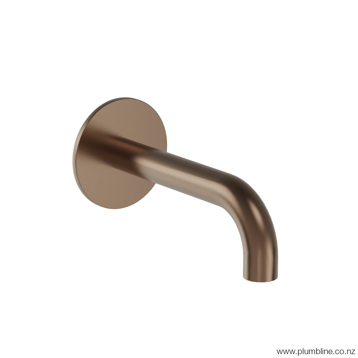 Plumbline Buddy Wall Mount Bath Spout 120mm - Brushed Bronze PVD