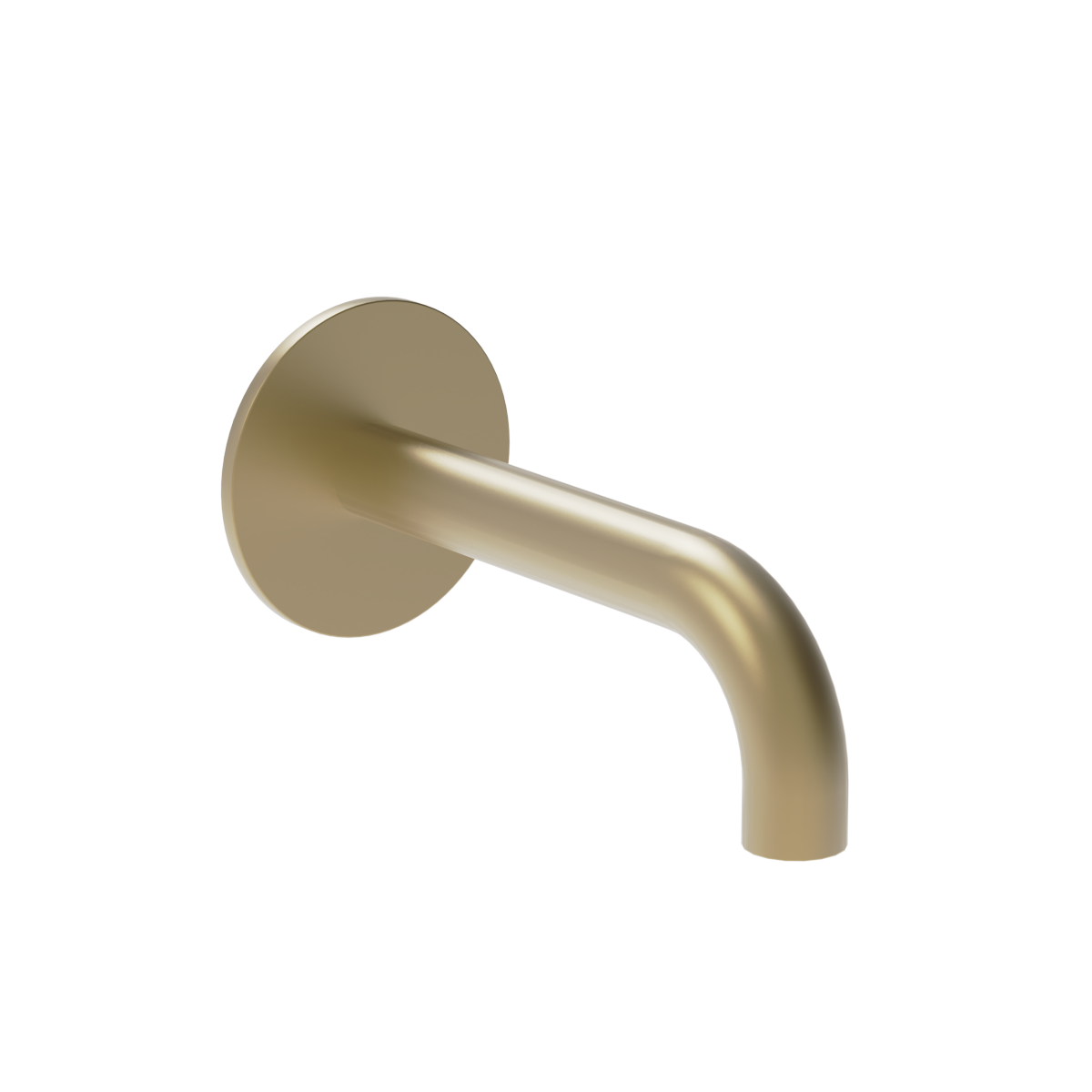 Plumbline Buddy Wall Mount Bath Spout 120mm - Matt Champagne PVD
