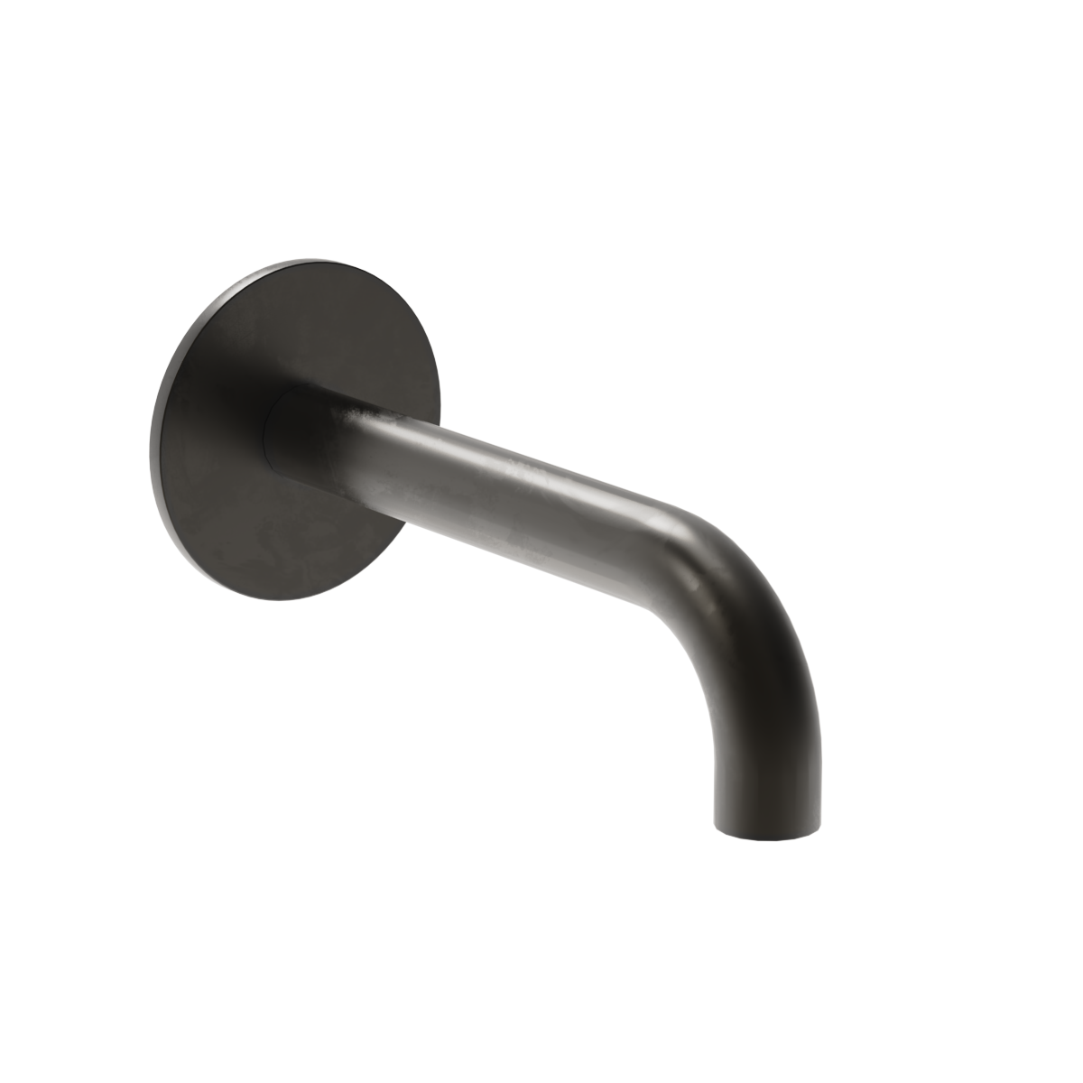 Plumbline Buddy Wall Mount Bath Spout 150mm - Matt Gunmetal PVD