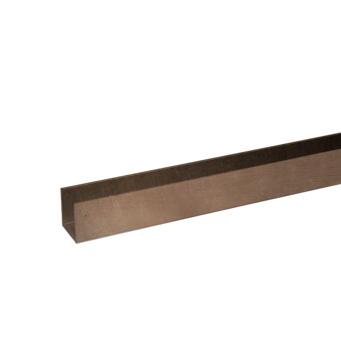 Plumbline Buddy 18 x 18mm Shower Glass Channel - Aged Brass Stable