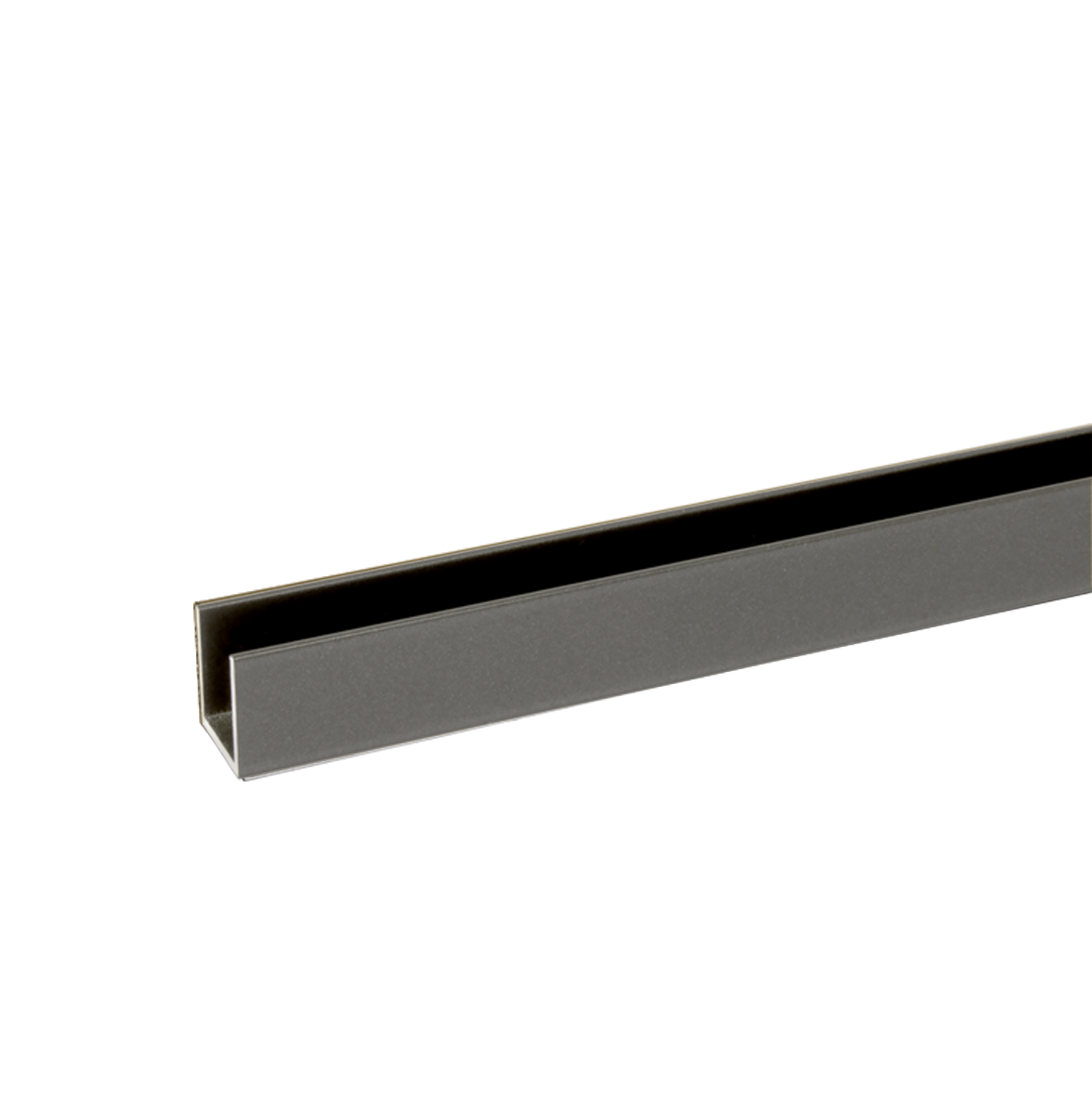 Plumbline Buddy 18 x 18mm Shower Glass Channel - Aged Iron / Gunmetal