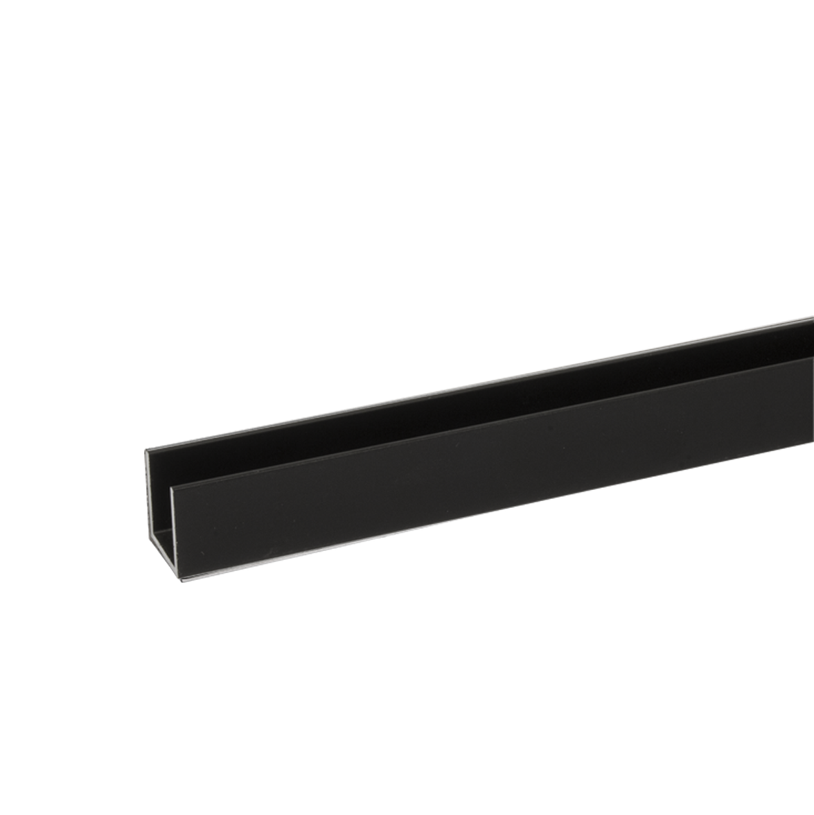 Plumbline Buddy 18 x 18mm Shower Glass Channel - Matt Black