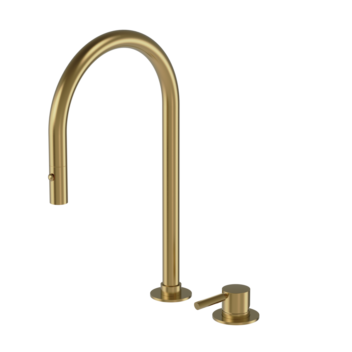 Plumbline Buddy Pro 2 Hole Kitchen Mixer Round Spout With Pull Out Spray