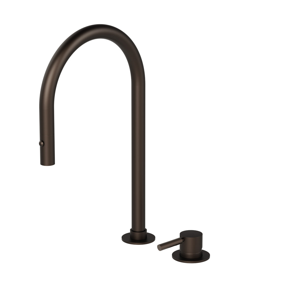 Plumbline Buddy Pro 2 Hole Kitchen Mixer Round Spout With Pull Out Spray