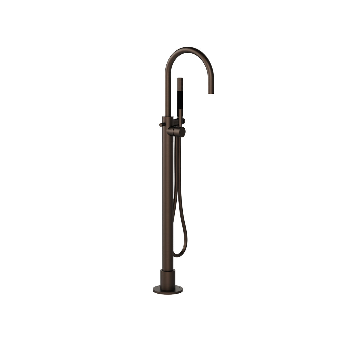 Plumbline Buddy Pro Round Floor Mount Bath Filler With Handshower