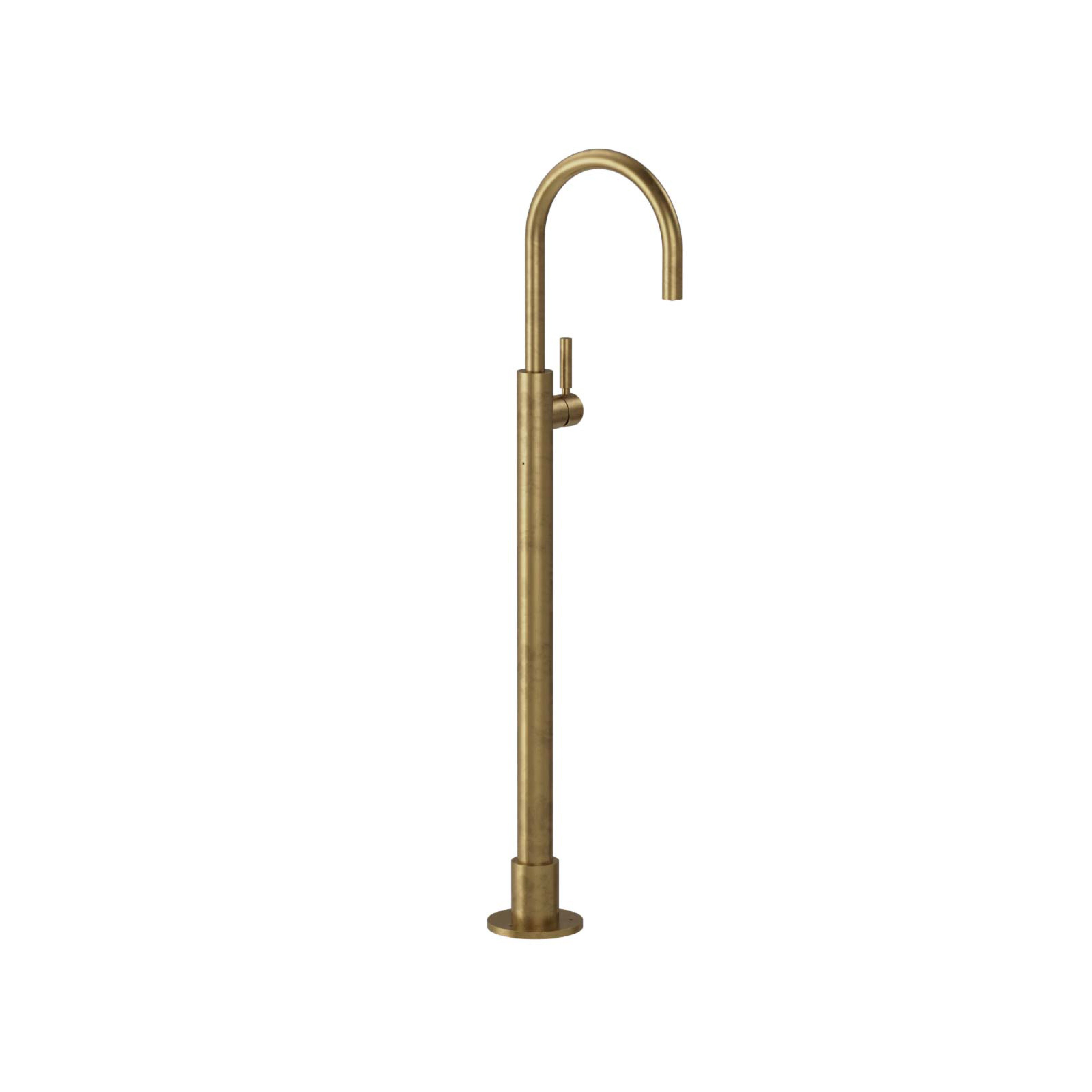 Plumbline Buddy Pro Round Floor Mount Bath Filler No Handshower