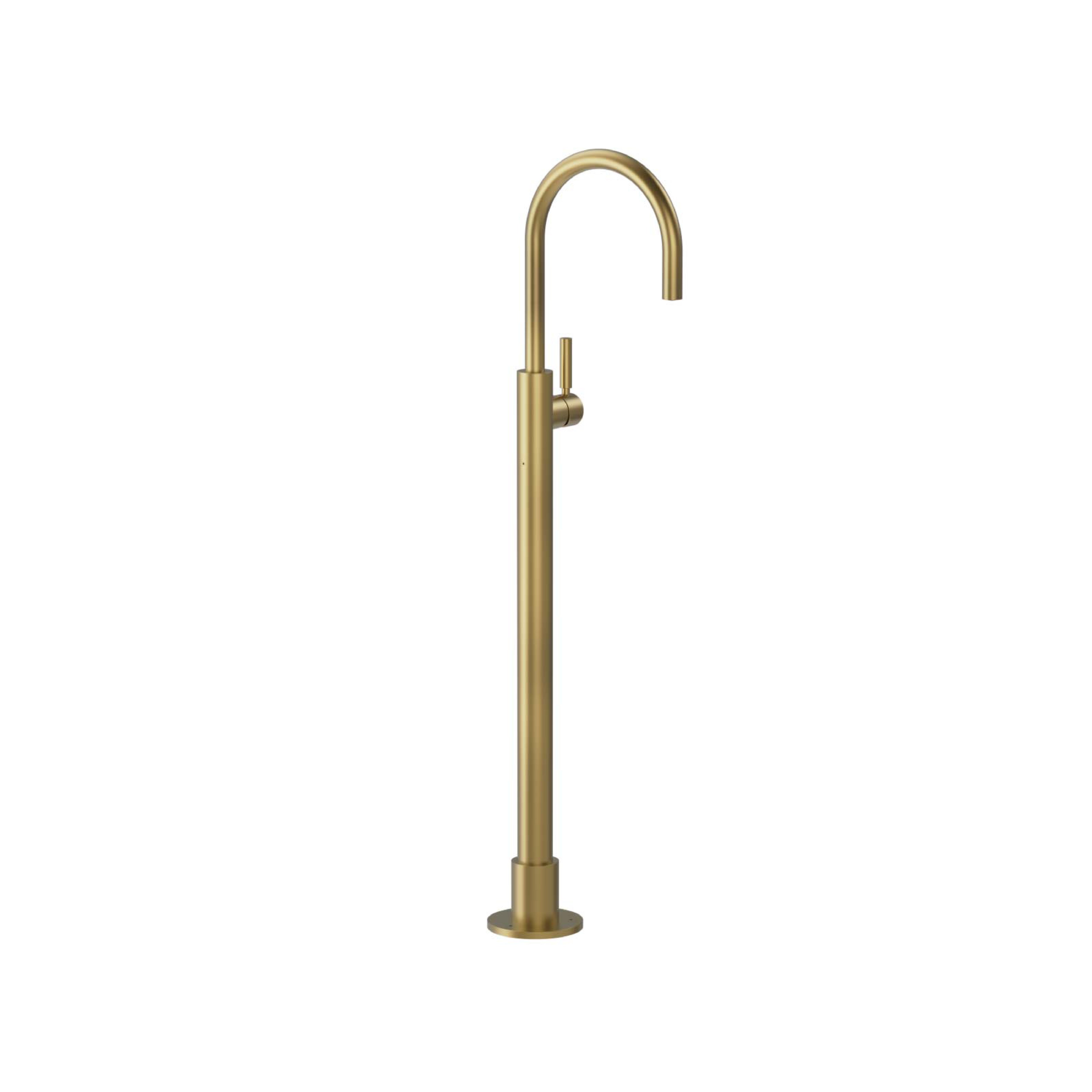 Plumbline Buddy Pro Round Floor Mount Bath Filler No Handshower