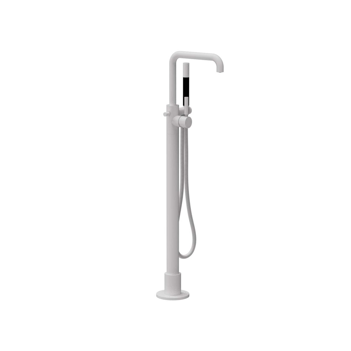Plumbline Buddy Pro Square Floor Mount Bath Filler With Handshower