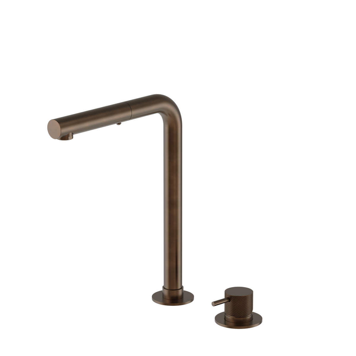 Plumbline Buddy Pro X 2 Hole Kitchen Mixer Straight Spout With Pull Out Spray